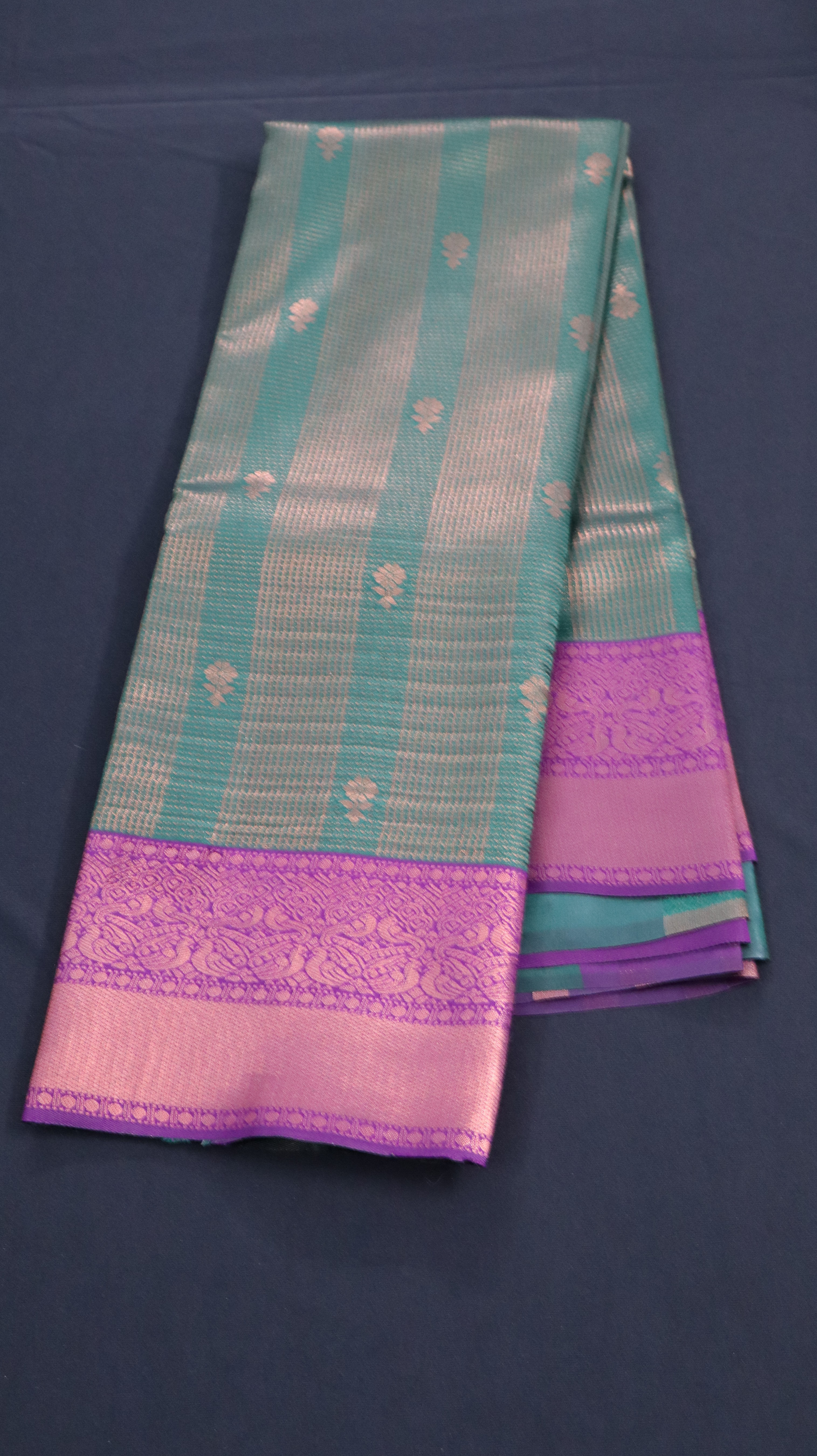 SEMI SOFT SILK SAREE IN SAPPHIRE