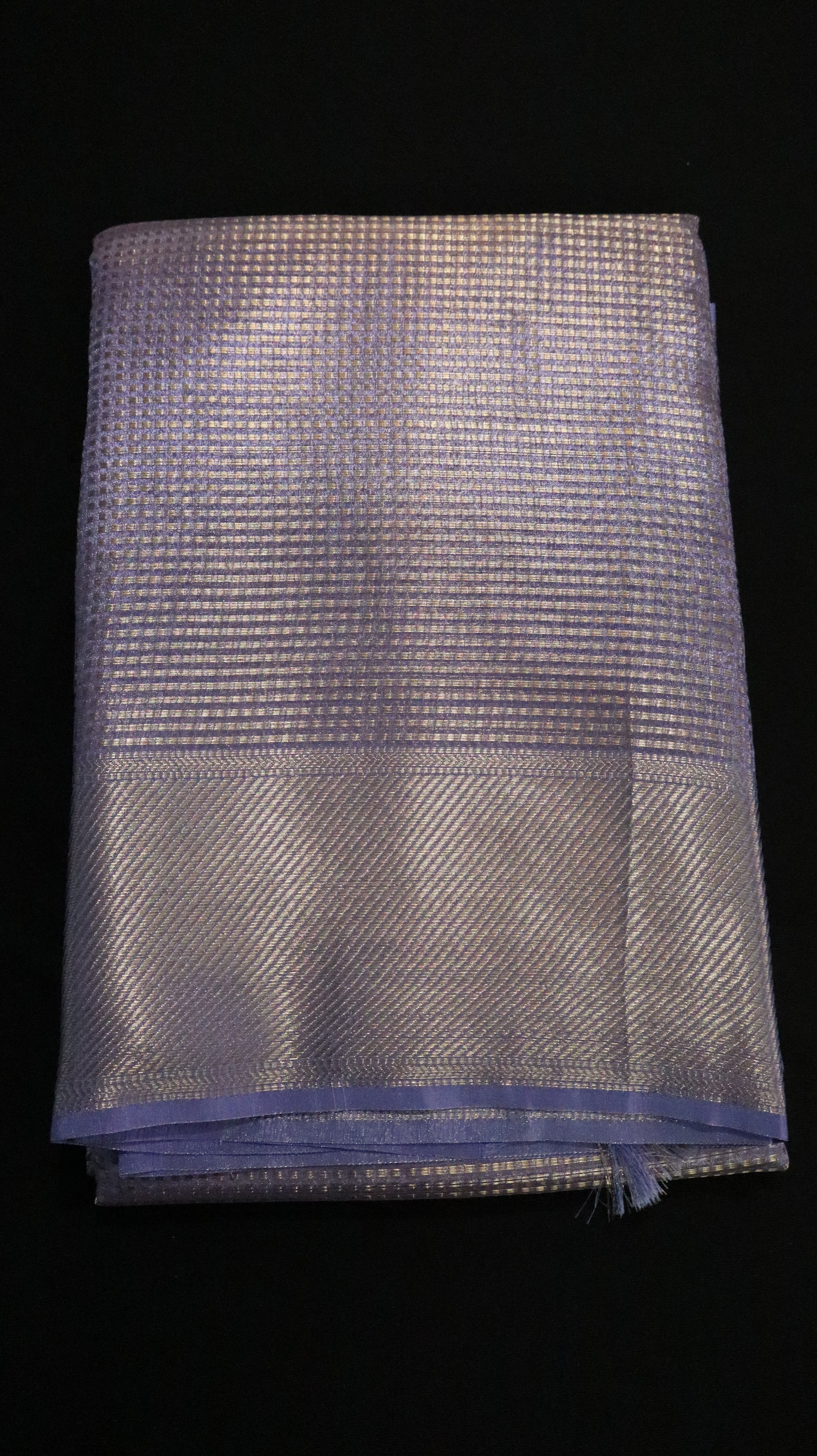 KANCHIPURAM TISSUE SAREE-L.BLUE