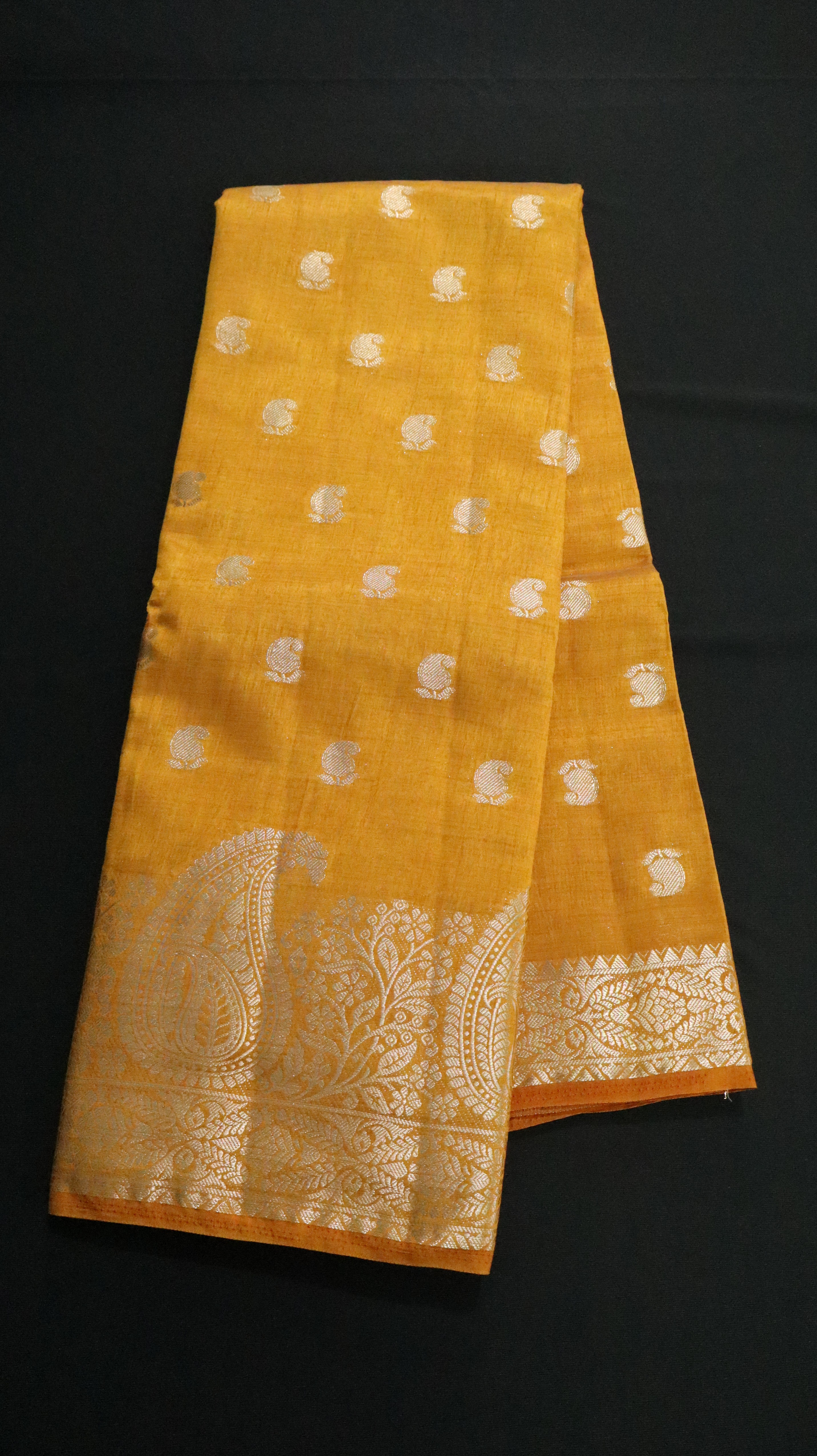 MANGO BORDER WITH MOTIF-MUSTARD