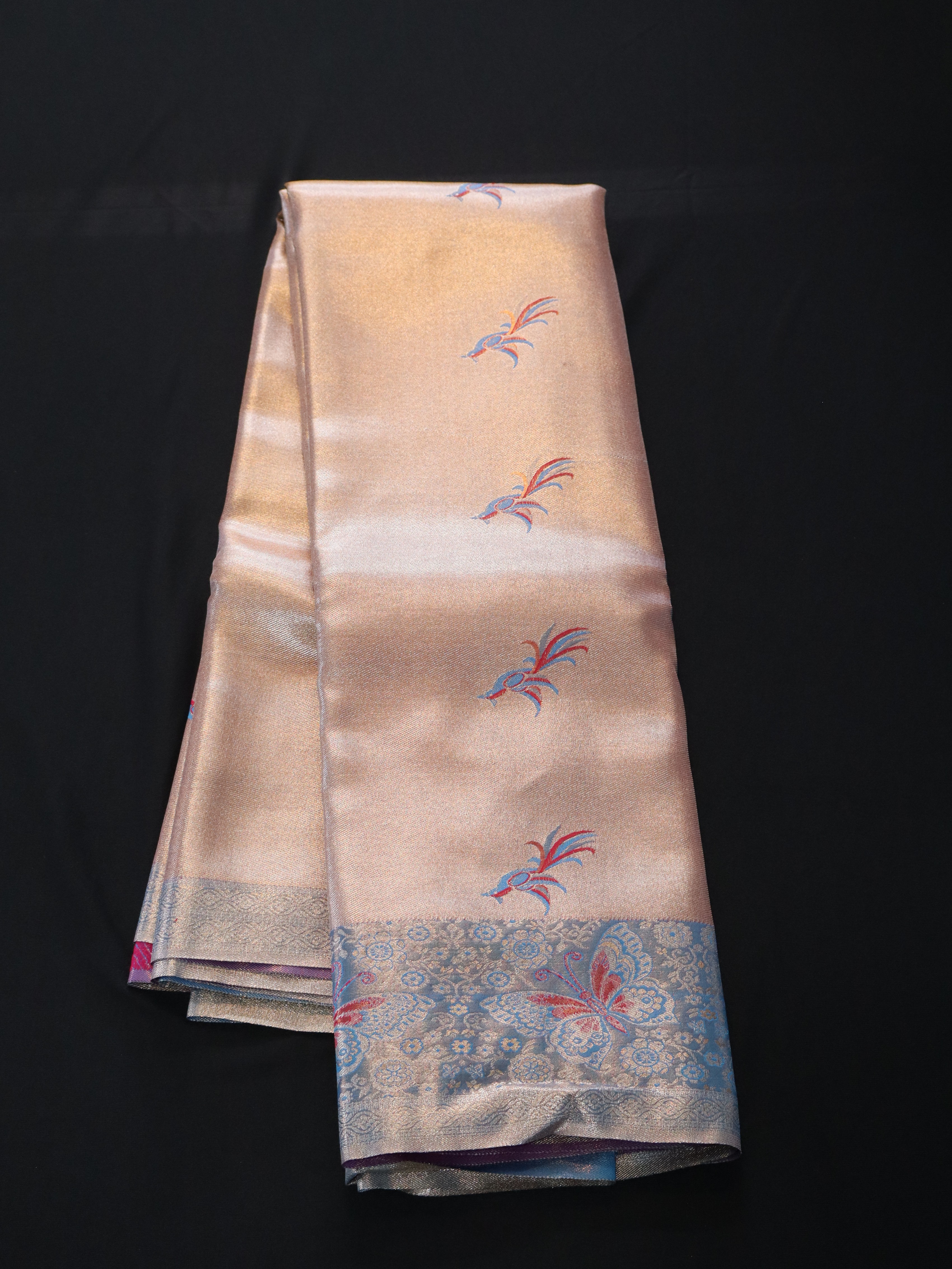TISSUE FANCY BORDER-BLUE