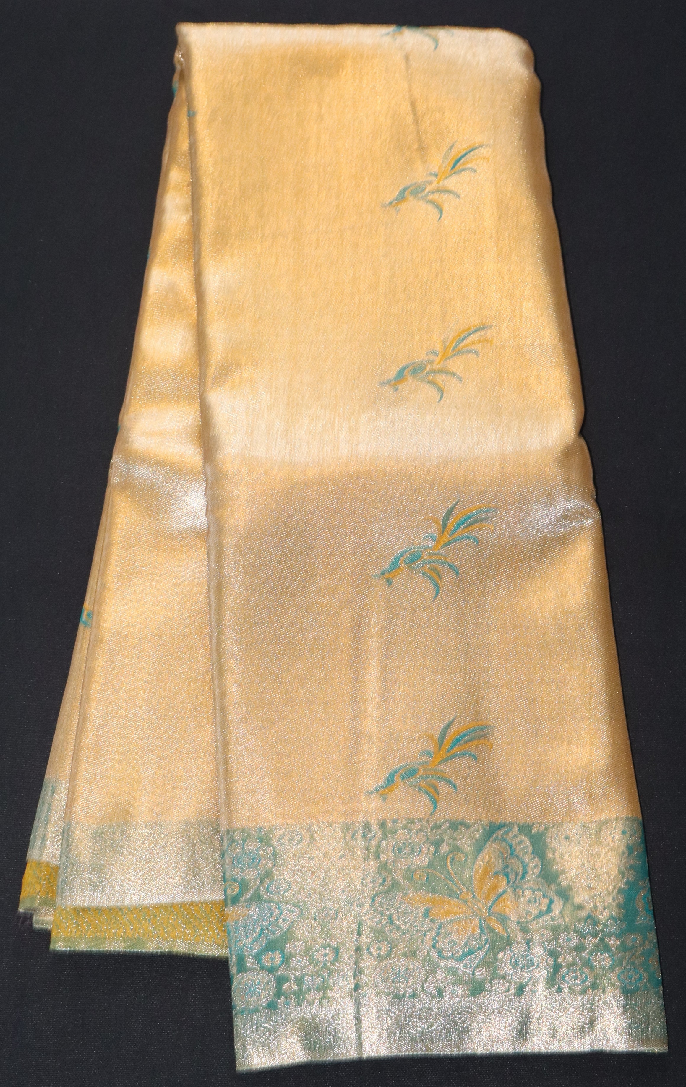 TISSUE FANCY BORDER-KUMARAN/GREEN