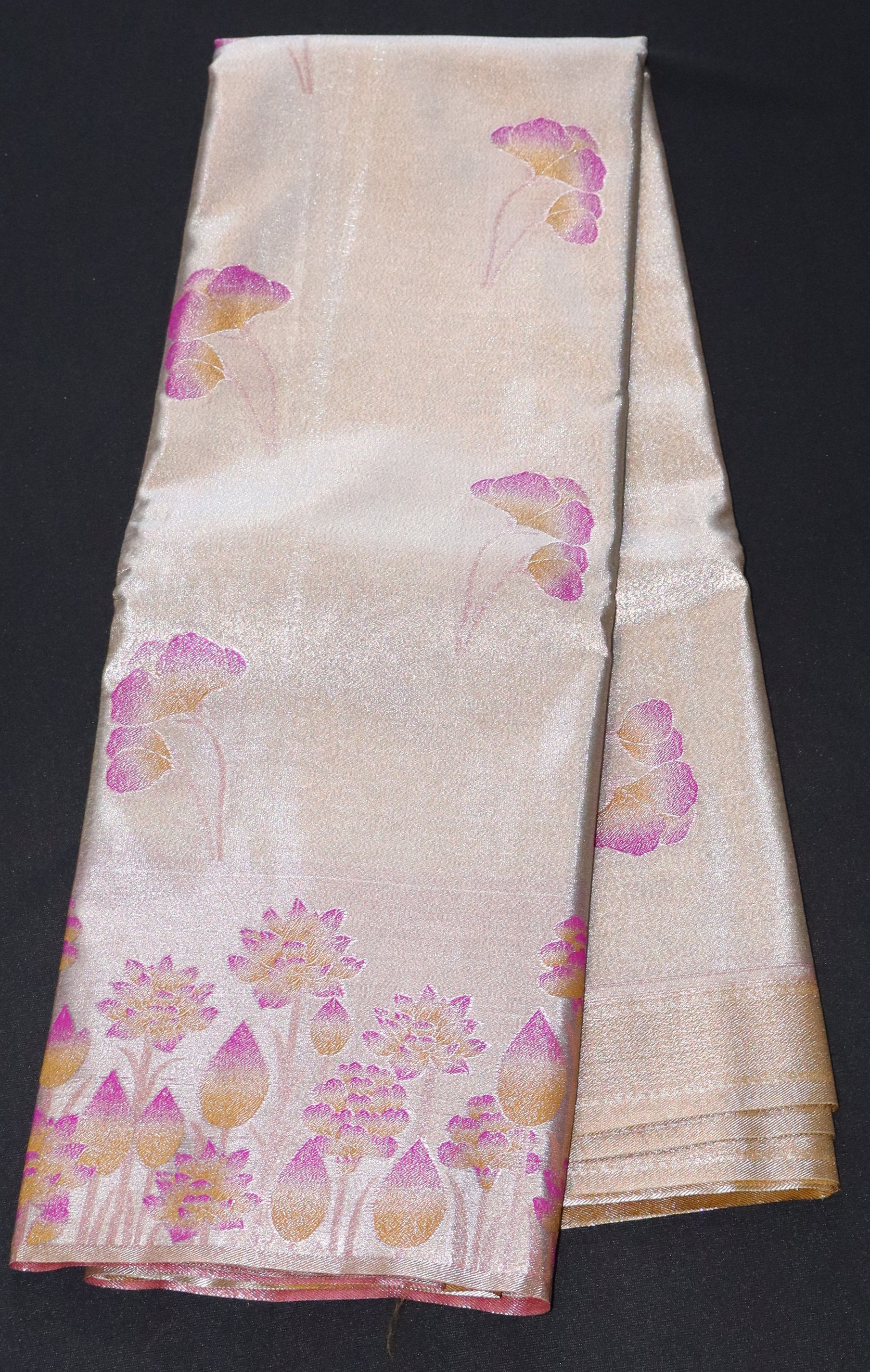 TISSUE FANCY BORDER-PINK GOLD