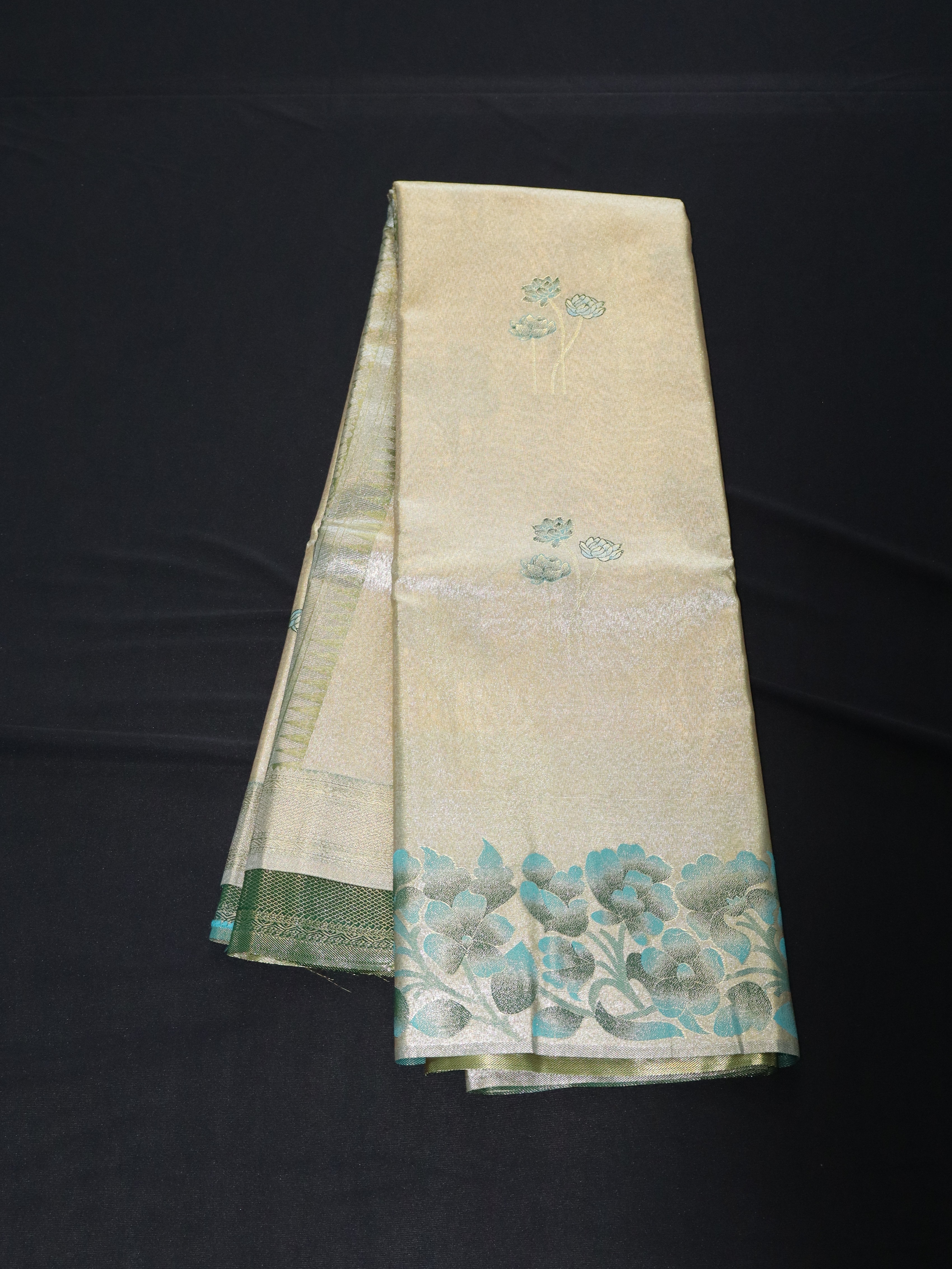 TISSUE FANCY BORDER-GREEN/GOLD