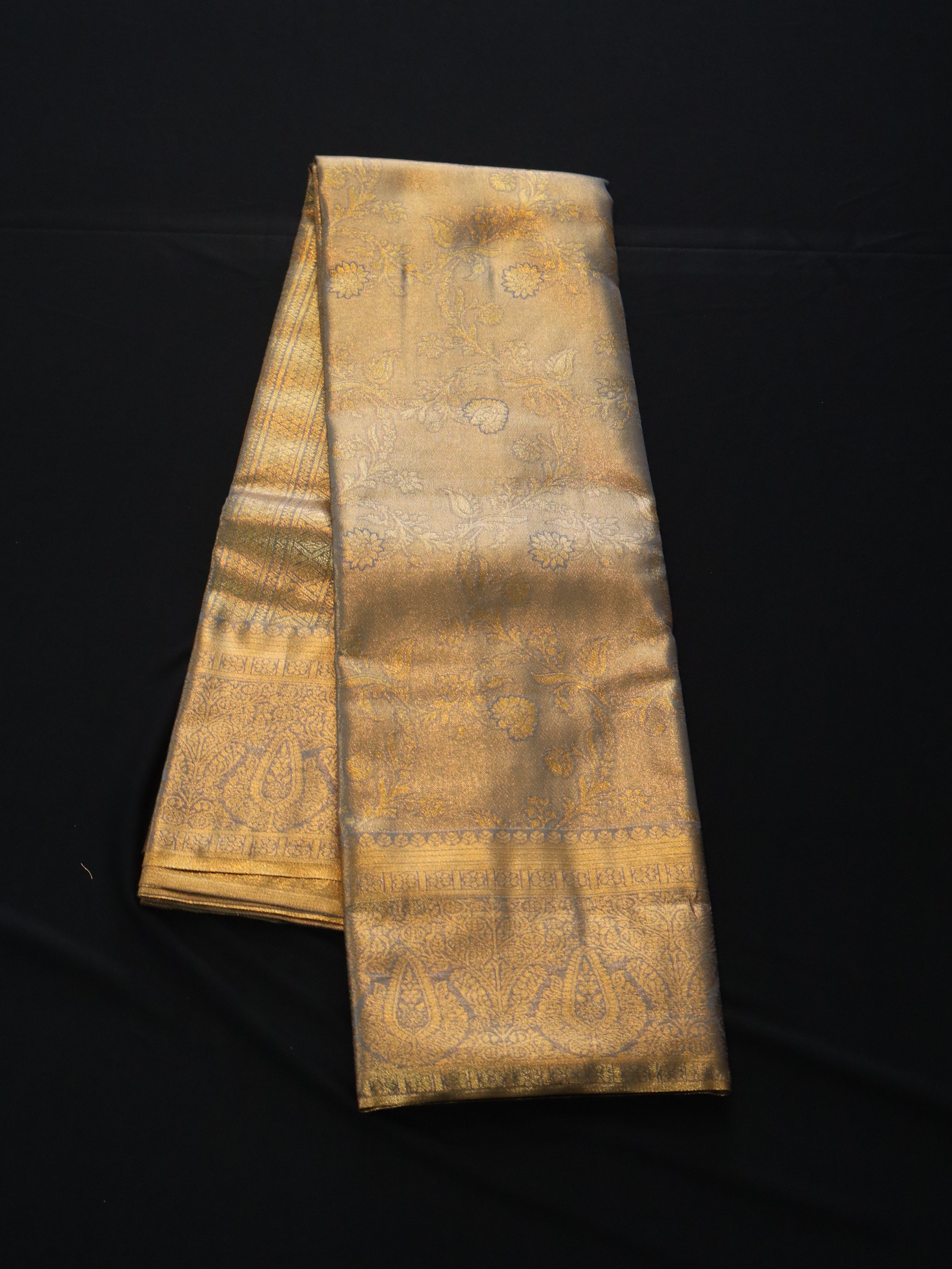 DHARMAVARAM BROCADE SILK SAREE-TUSSAR