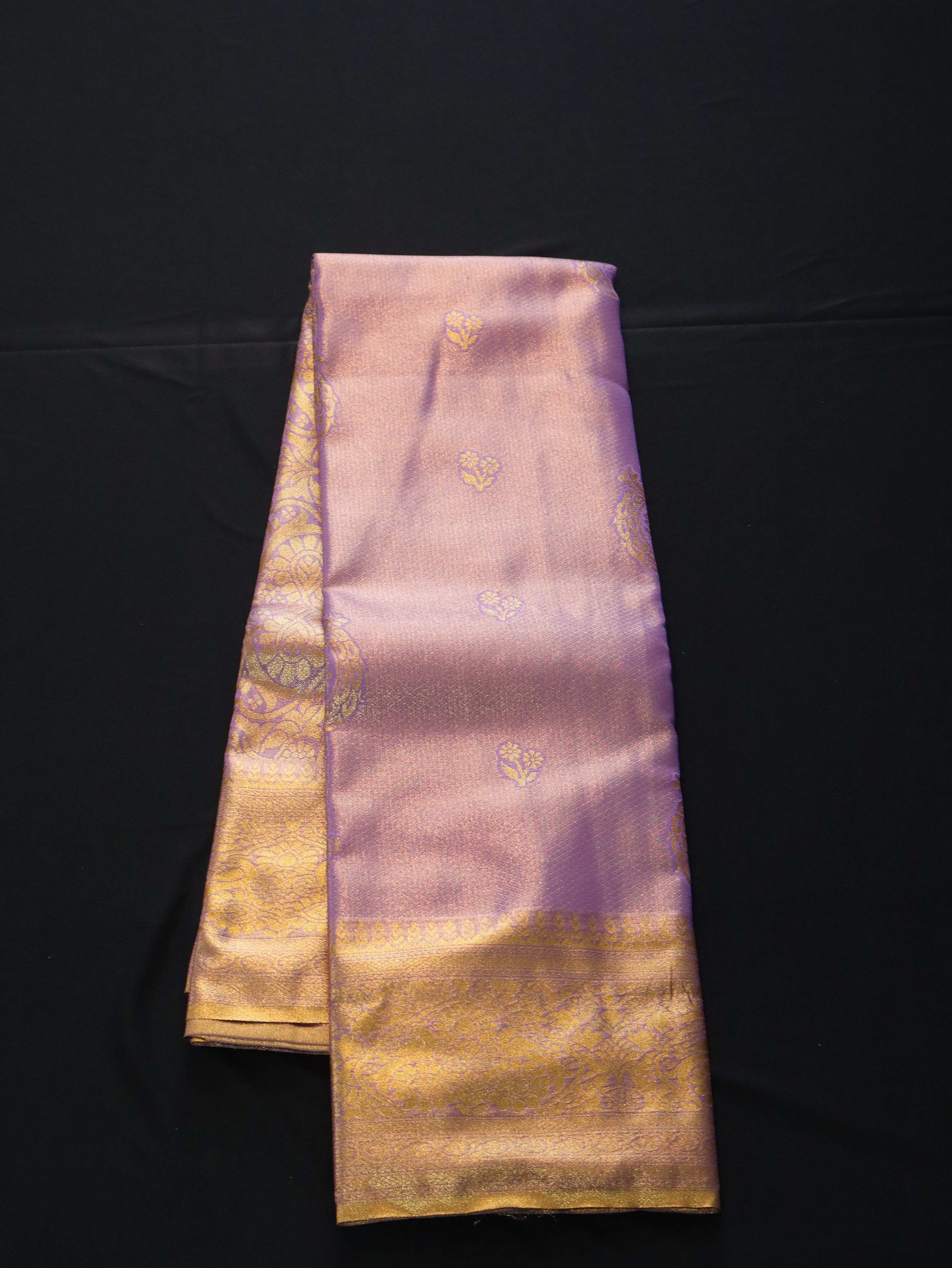 DHARMAVARAM BROCADE SILK SAREE-MAUVE