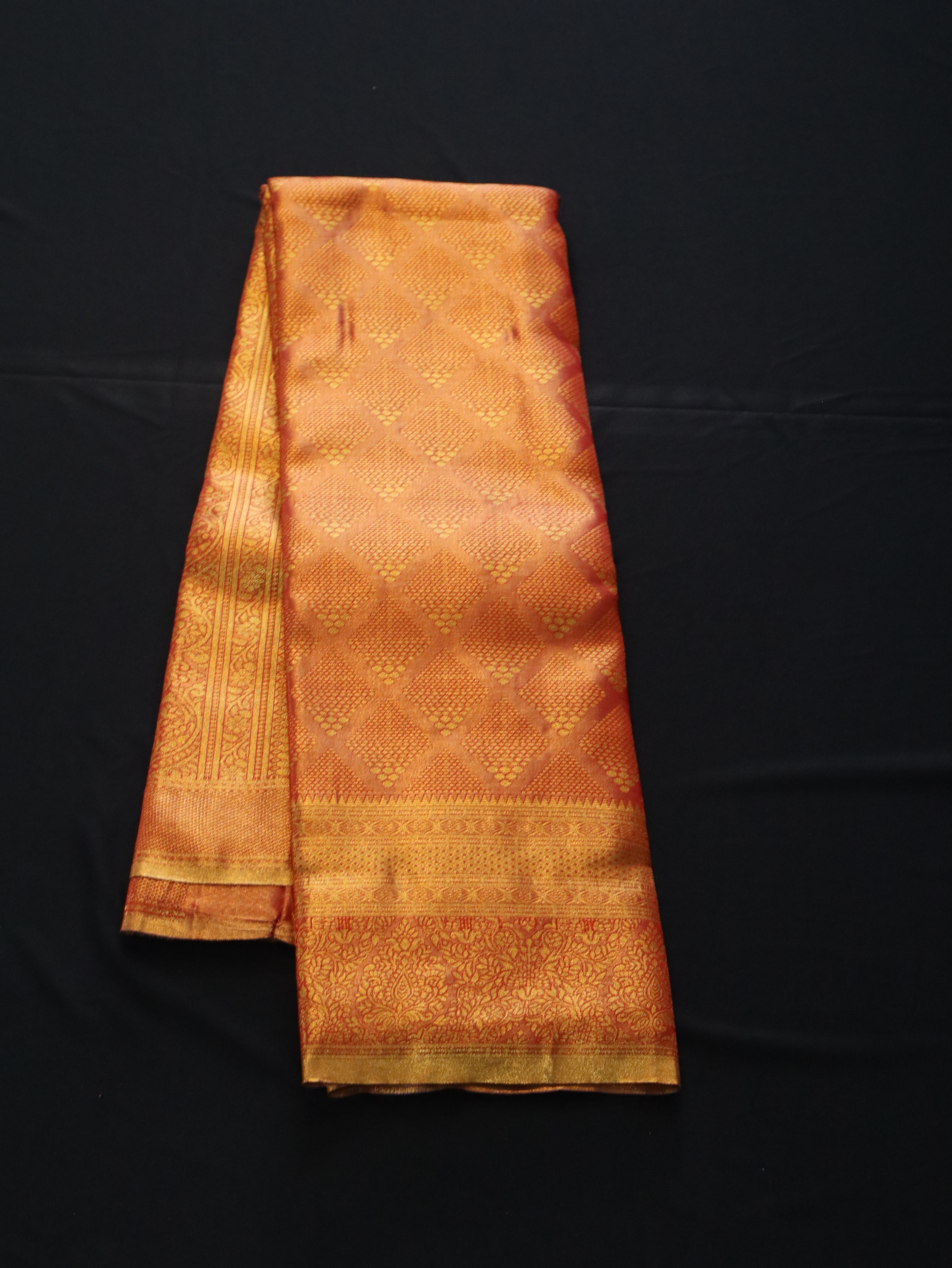 DHARMAVARAM BROCADE SILK SAREE-MANGO PINK