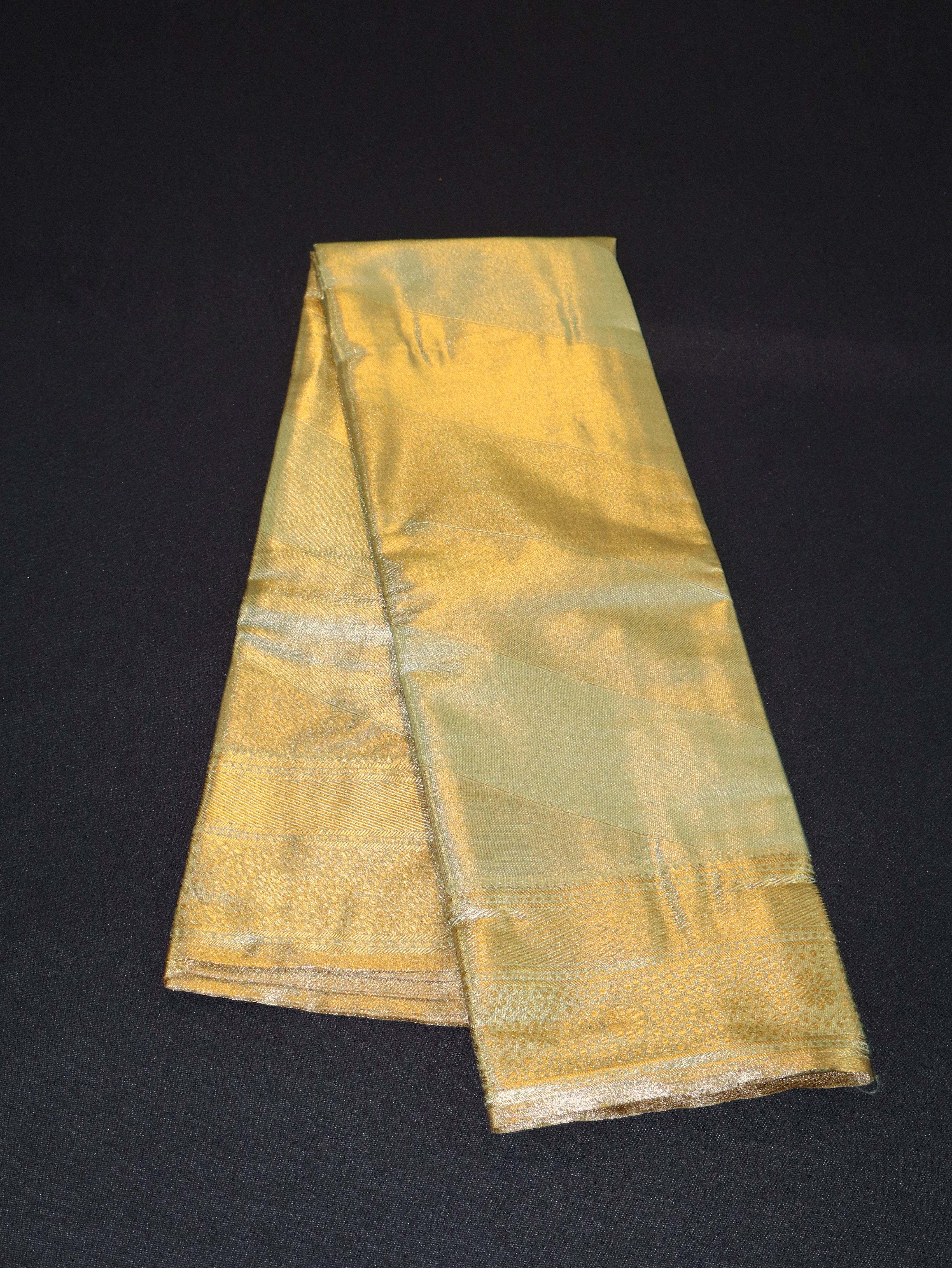 DHARMAVARAM BROCADE SILK SAREE-YELLOW