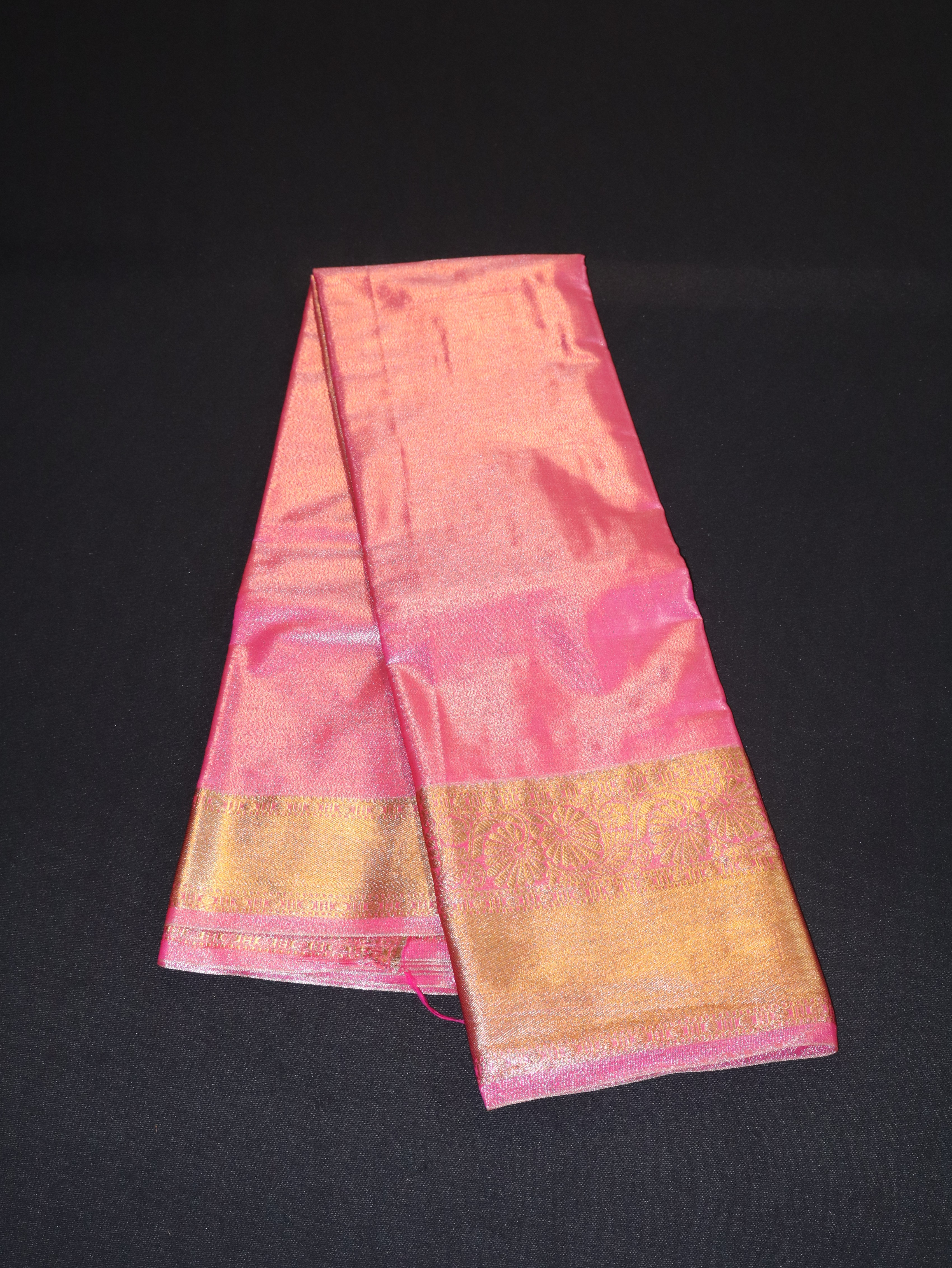 DHARMAVARAM BROCADE SILK SAREE-PINK CHAKRA