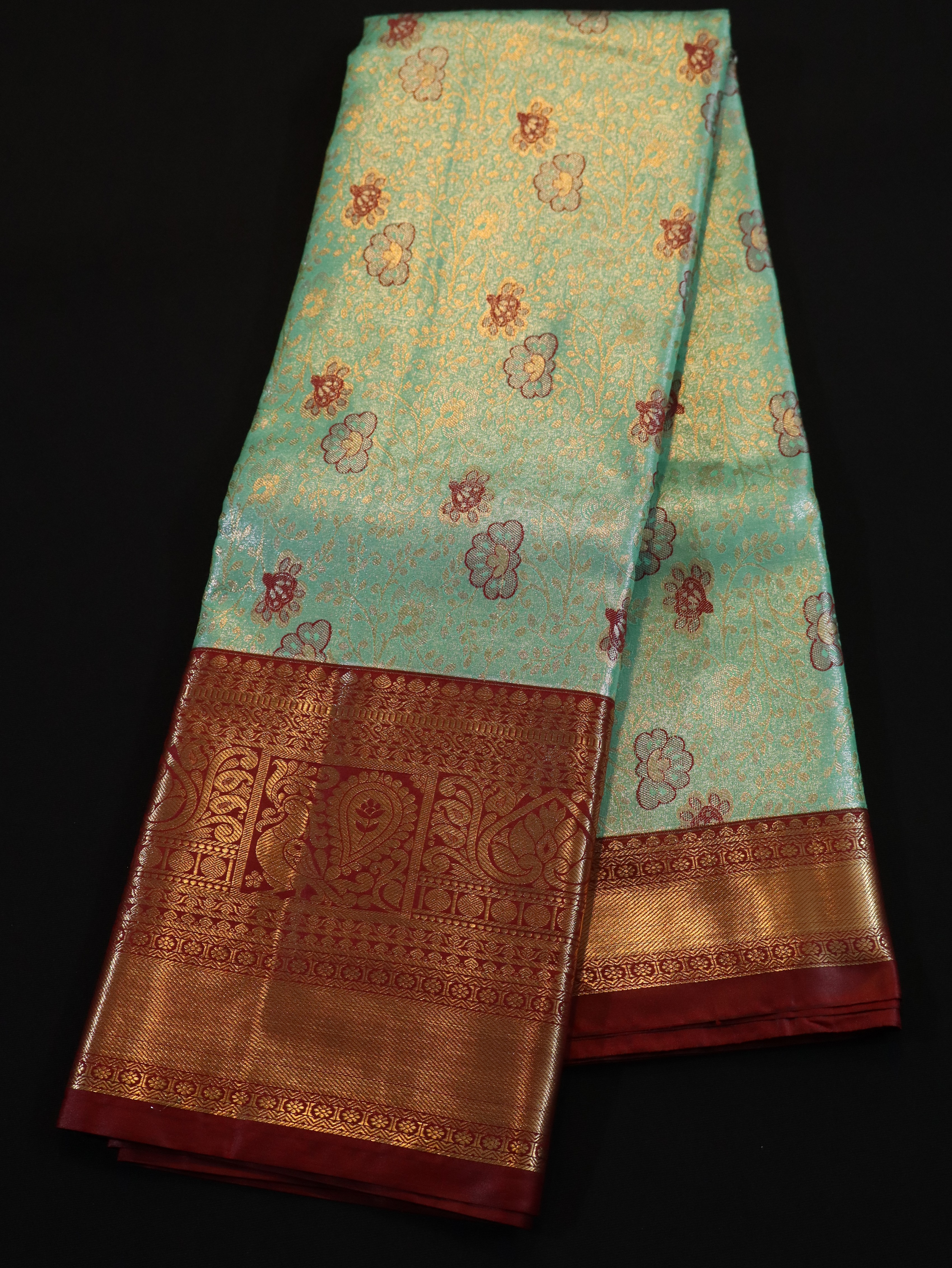 JARI BROCADE AND EMBOSS-ARAKU/GREEN