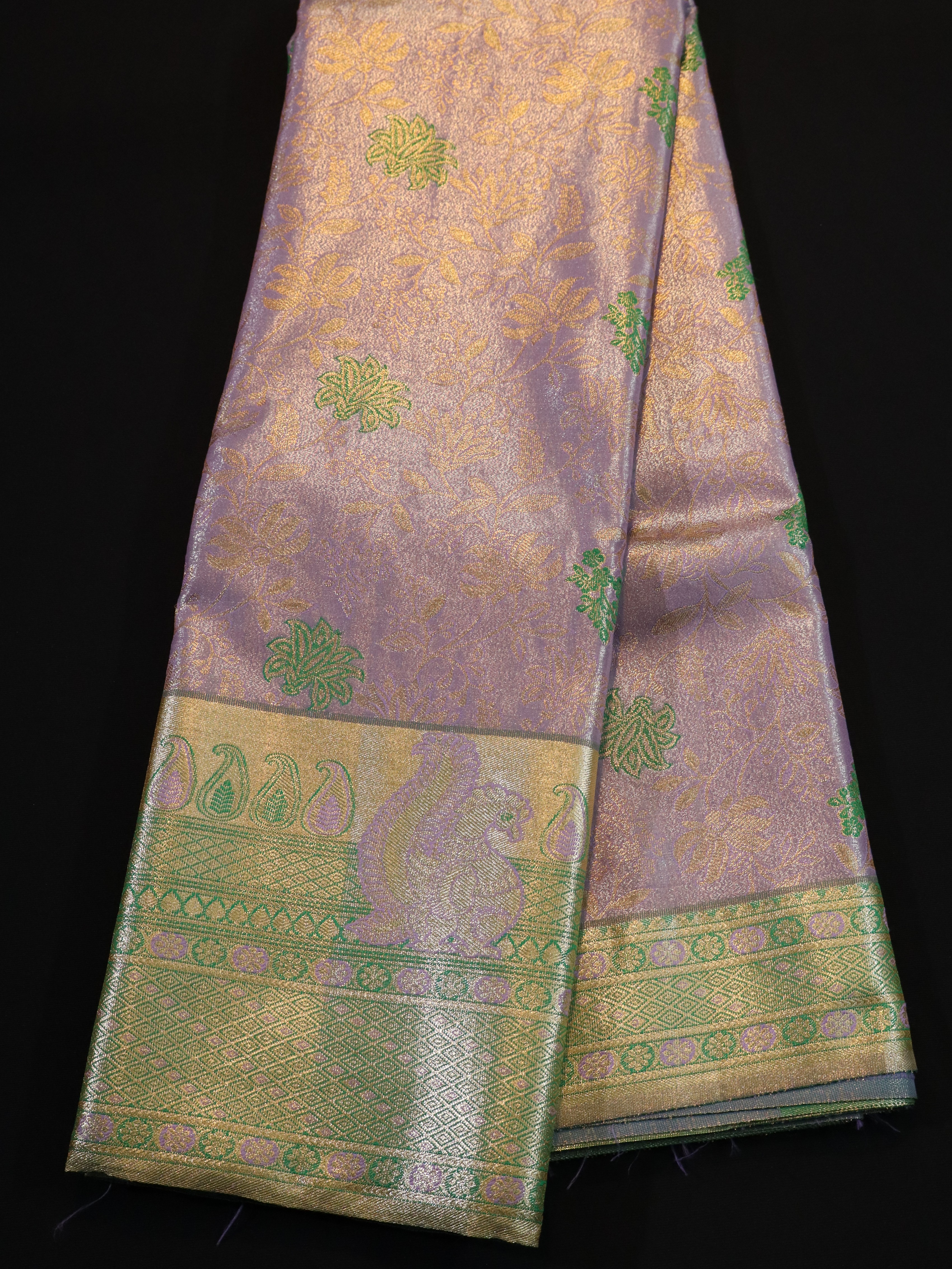 JARI BROCADE AND EMBOSS-PINK/GREEN