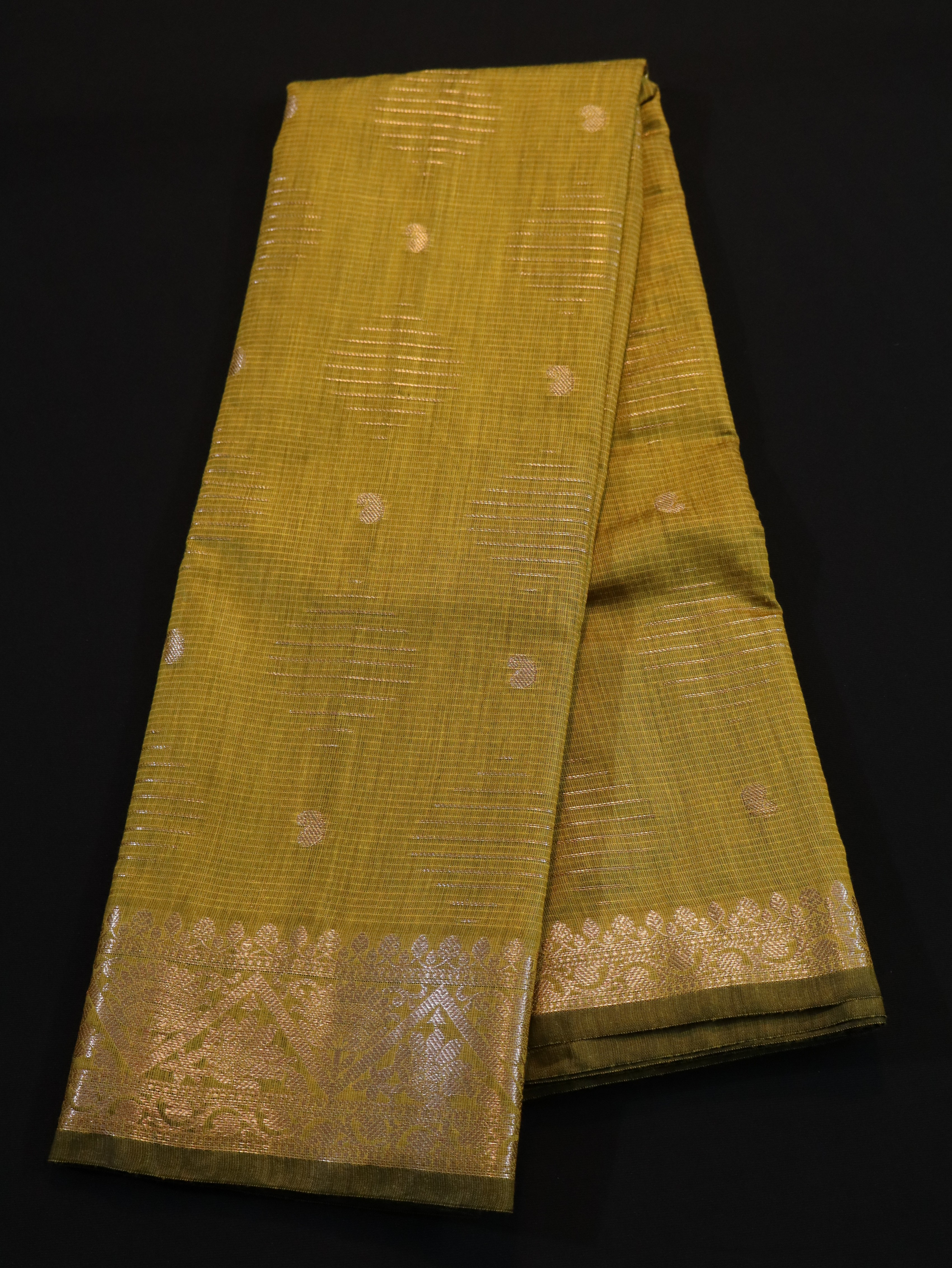 COVAI COTTON WITH BUTTA-YELLOW