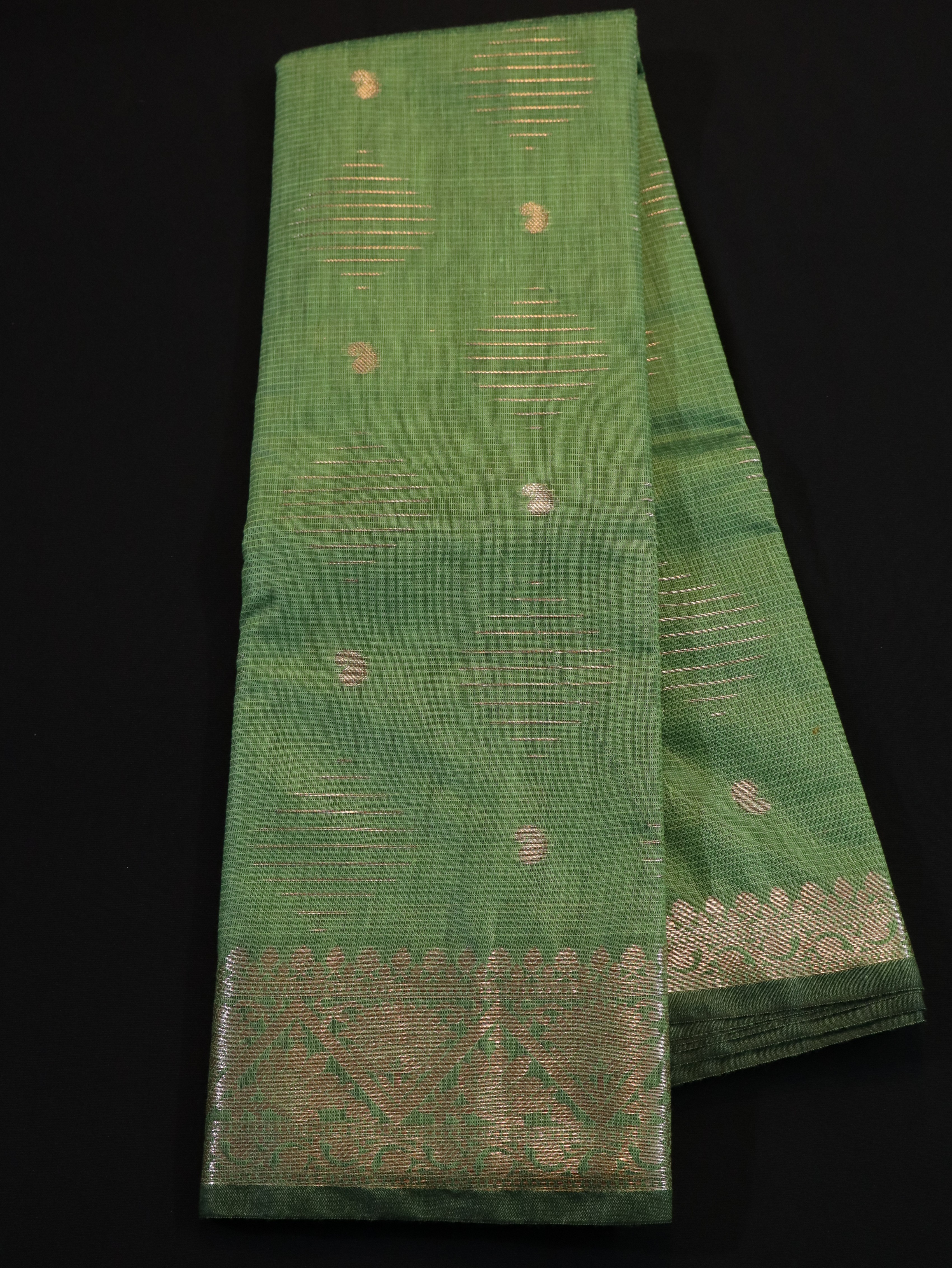 COVAI COTTON WITH BUTTA-GREEN