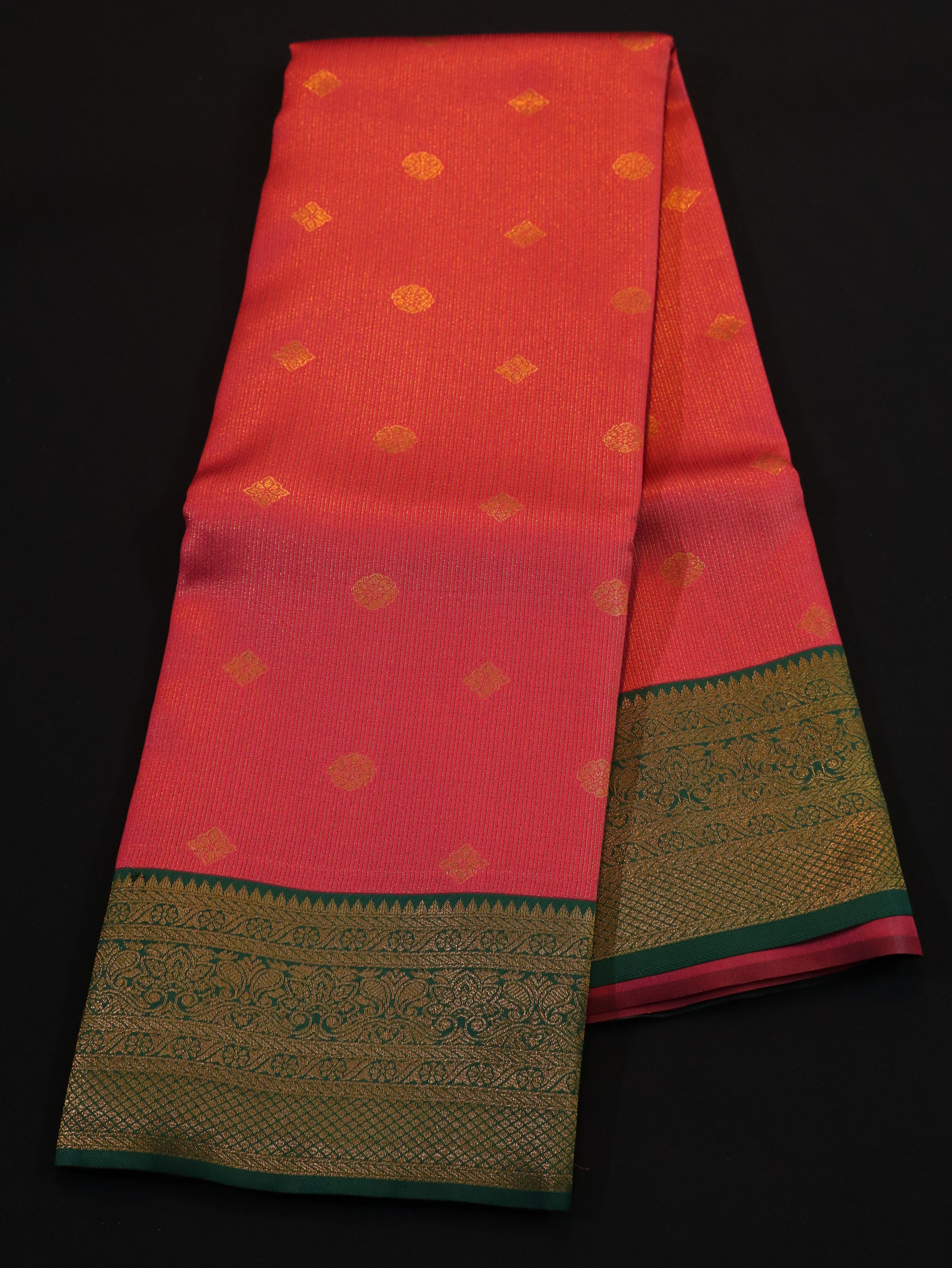 VAIRAOOSI WITH BUTTA-ORANGE GREEN