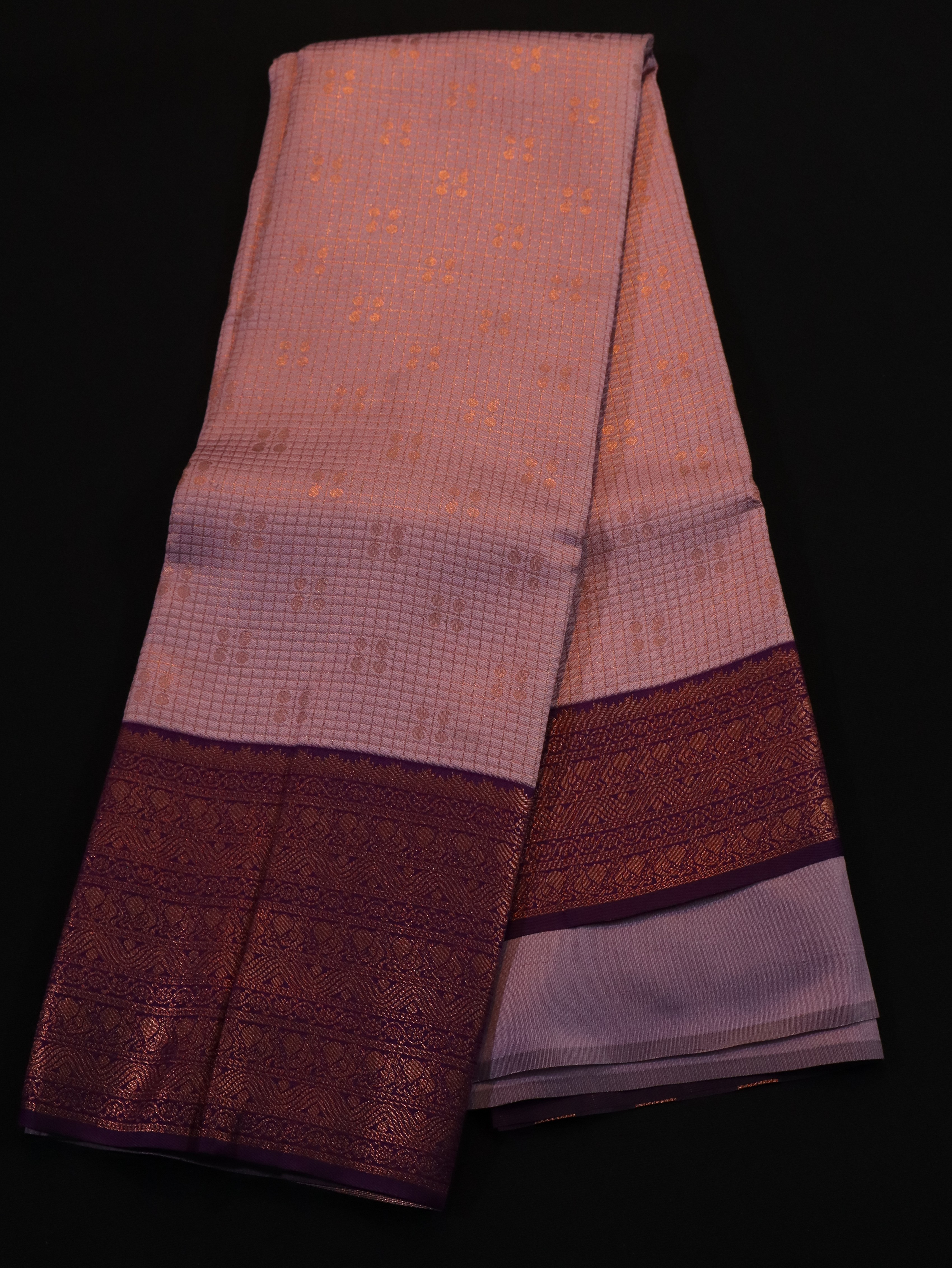 VAIRAOOSI WITH BUTTA-PASTEL PINK/NAVY BLUE