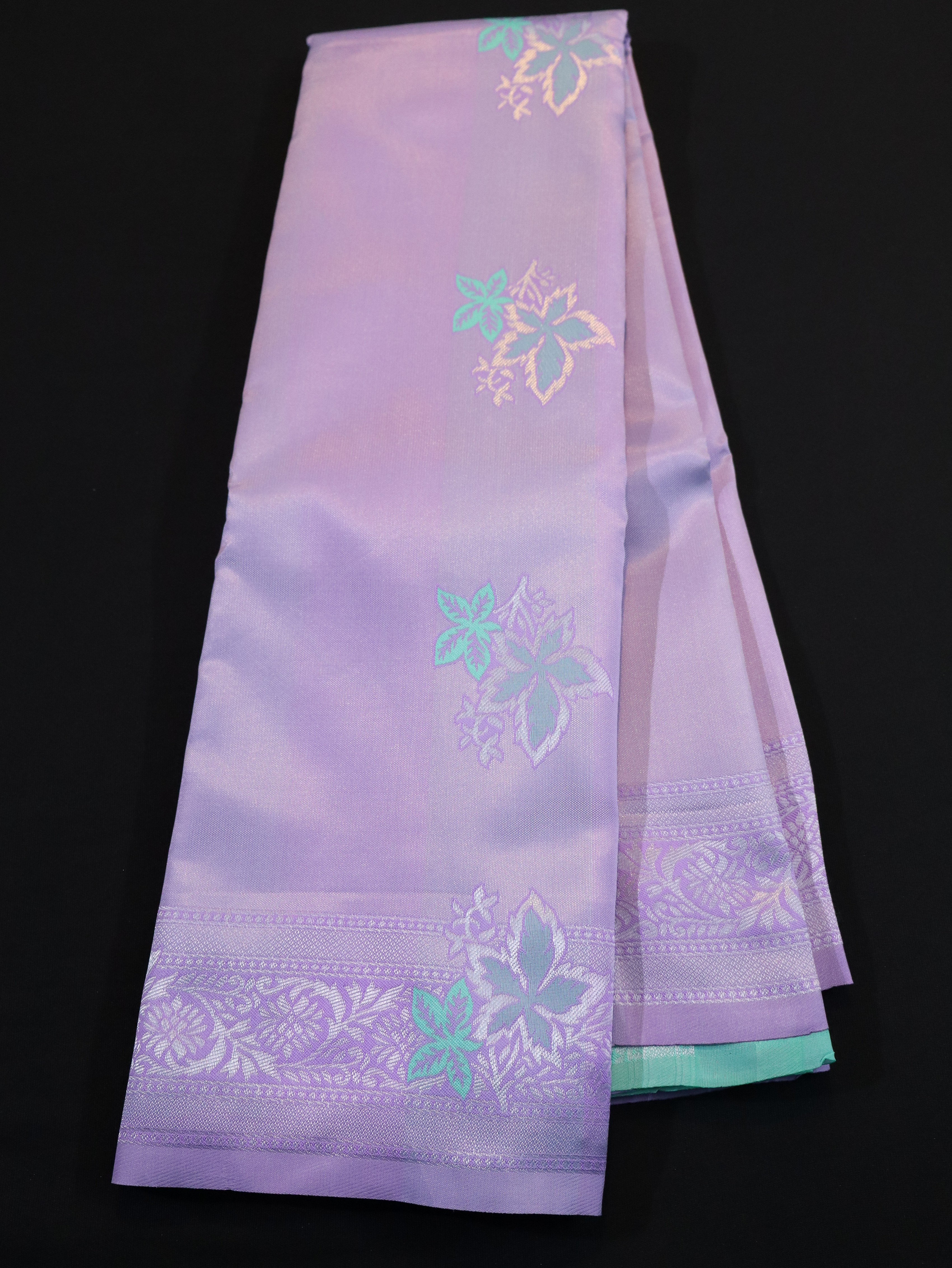 FANCY MEENA MOTIF WITH BORDER-LAVANDER