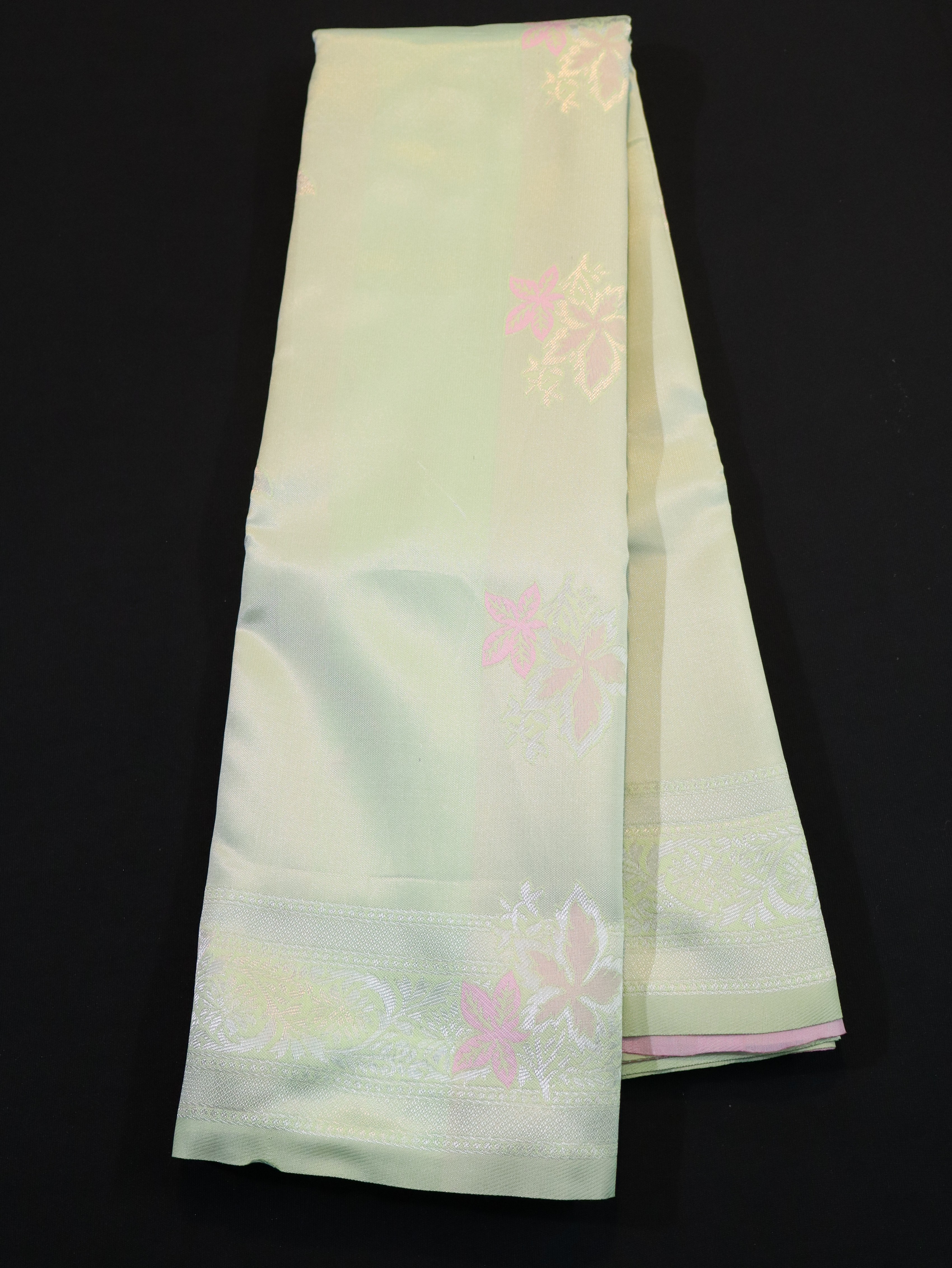 FANCY MEENA MOTIF WITH BORDER-PASTEL YELLOW