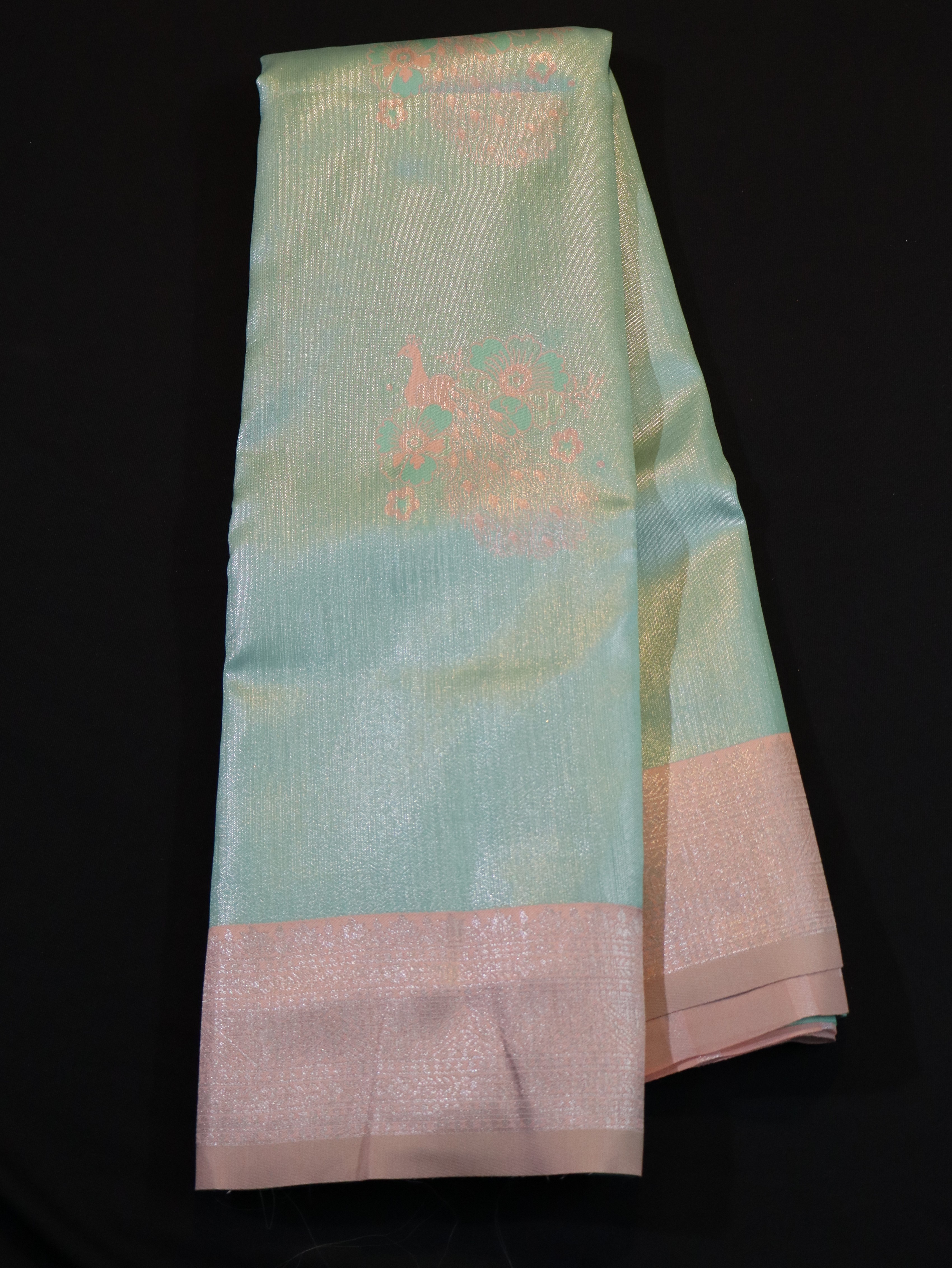 KANCHI TYPE BORDER WITH MOTIFS-MAUVE