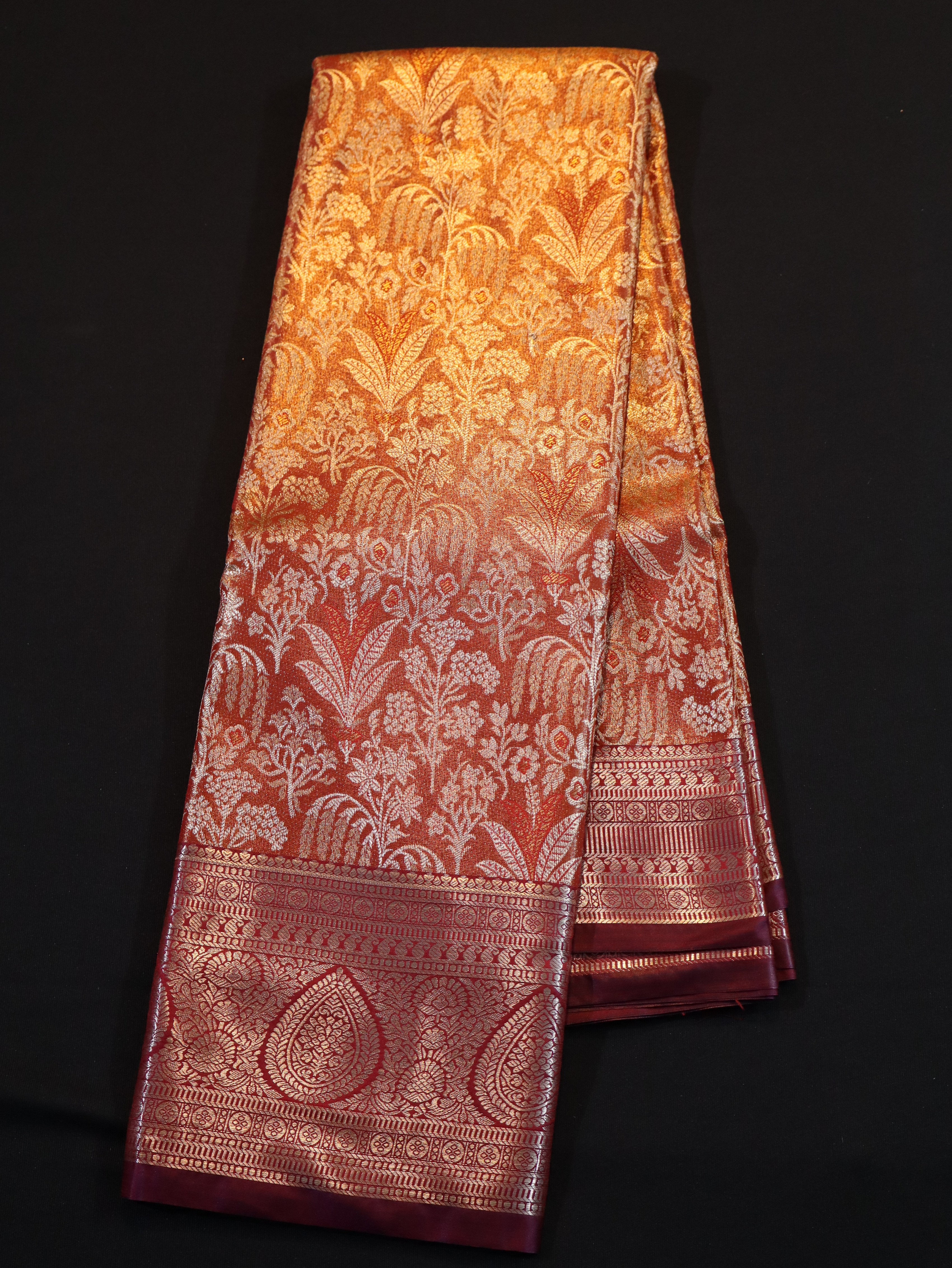 BRIDAL ZARI SELF WITH BORDER-ARARU