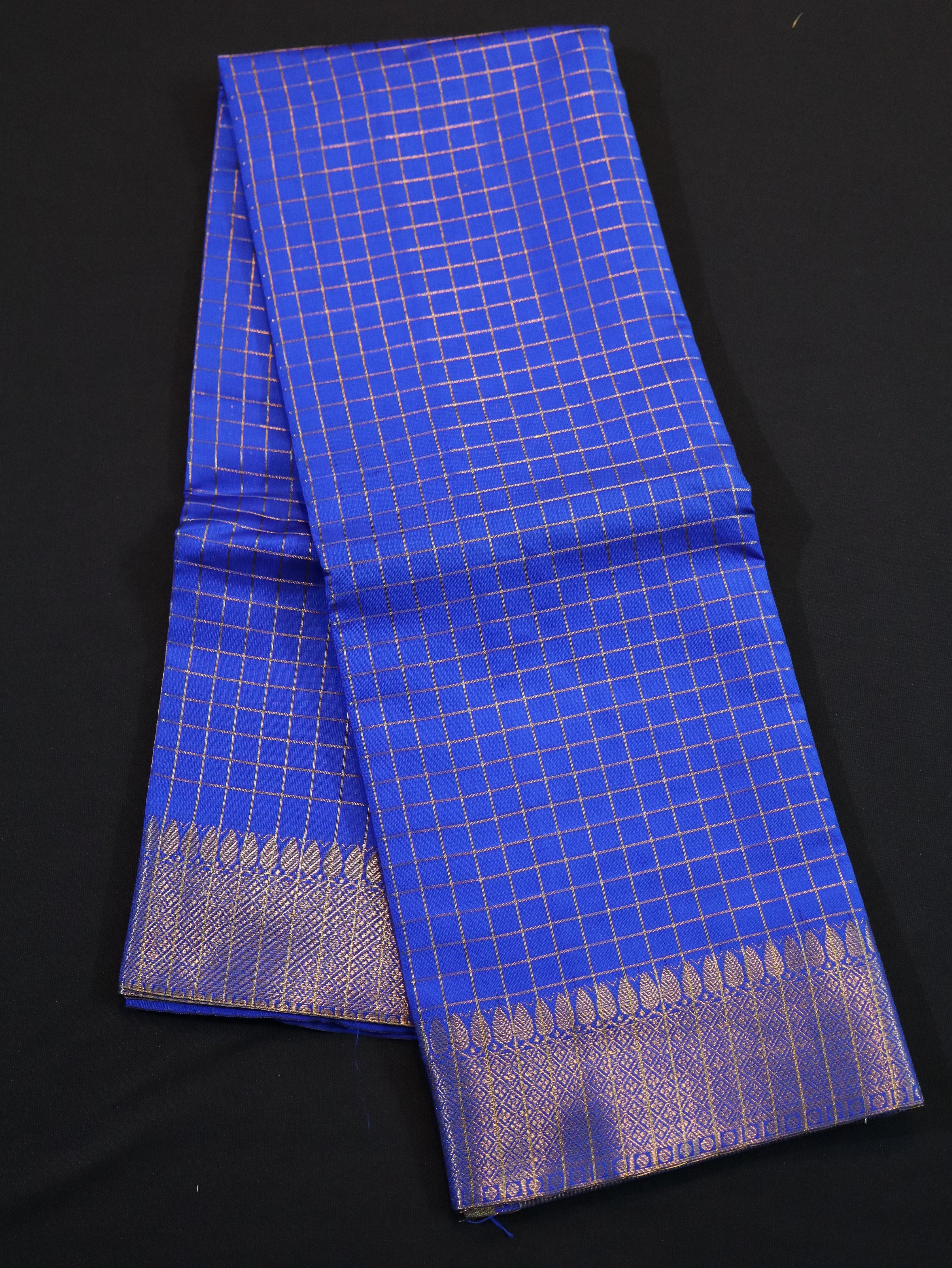 BODY JARI CHECKED WITH TRADITIONAL BORDER-INK BLUE S