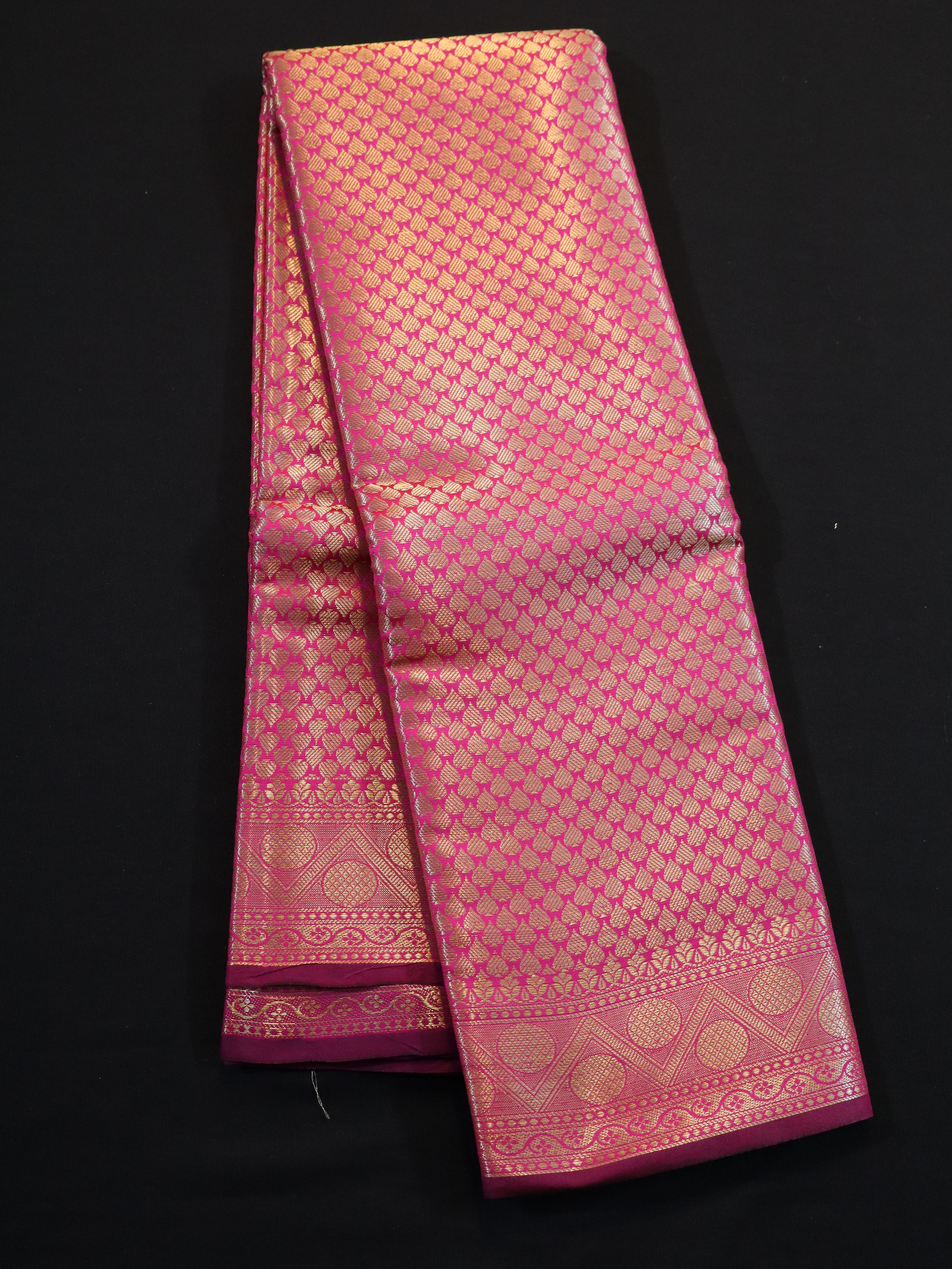 SEMI SILKS WITH JANGLA-RED