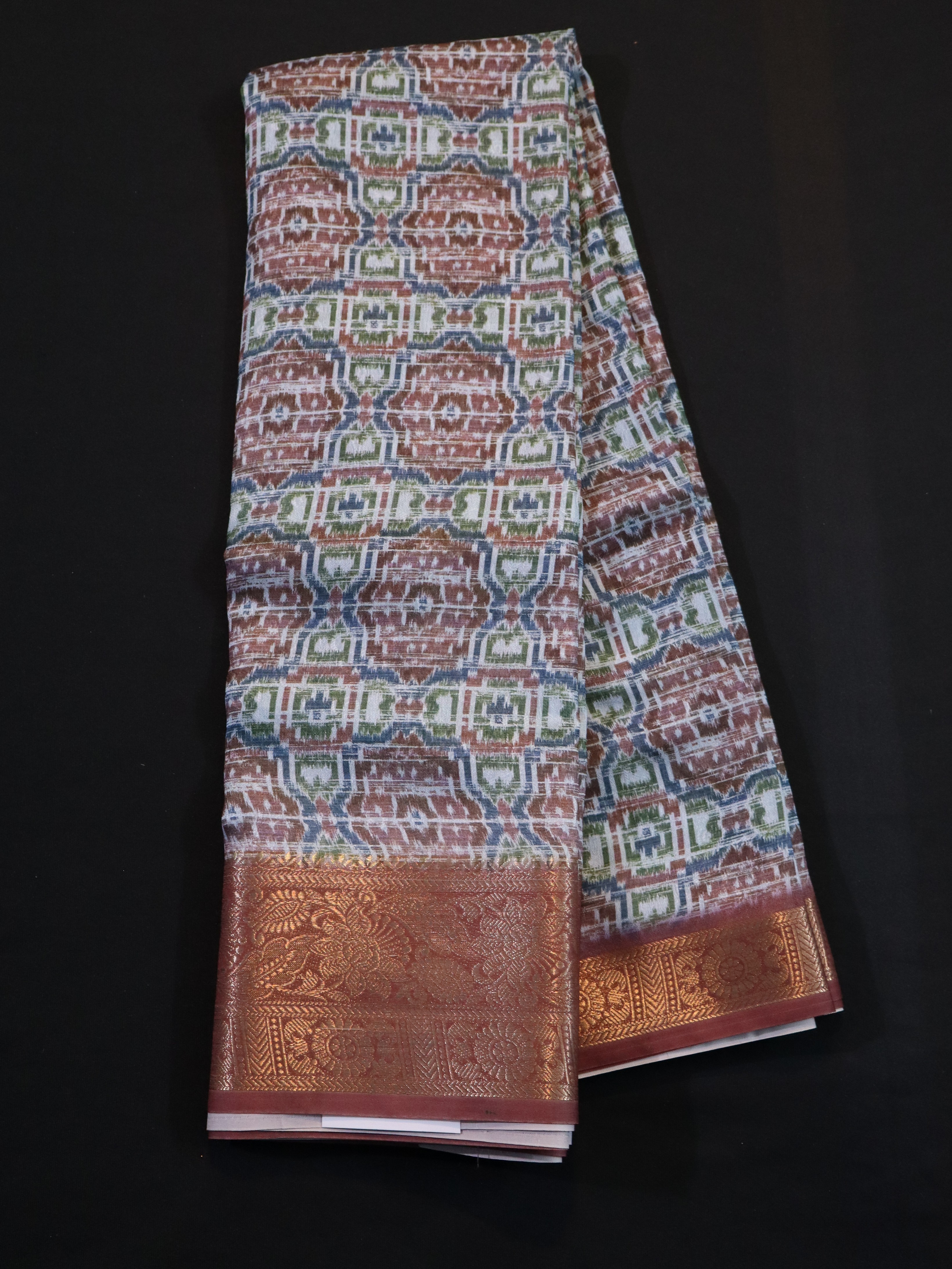 POCHAMPALLY IKAT SILK SAREE-ARAKU