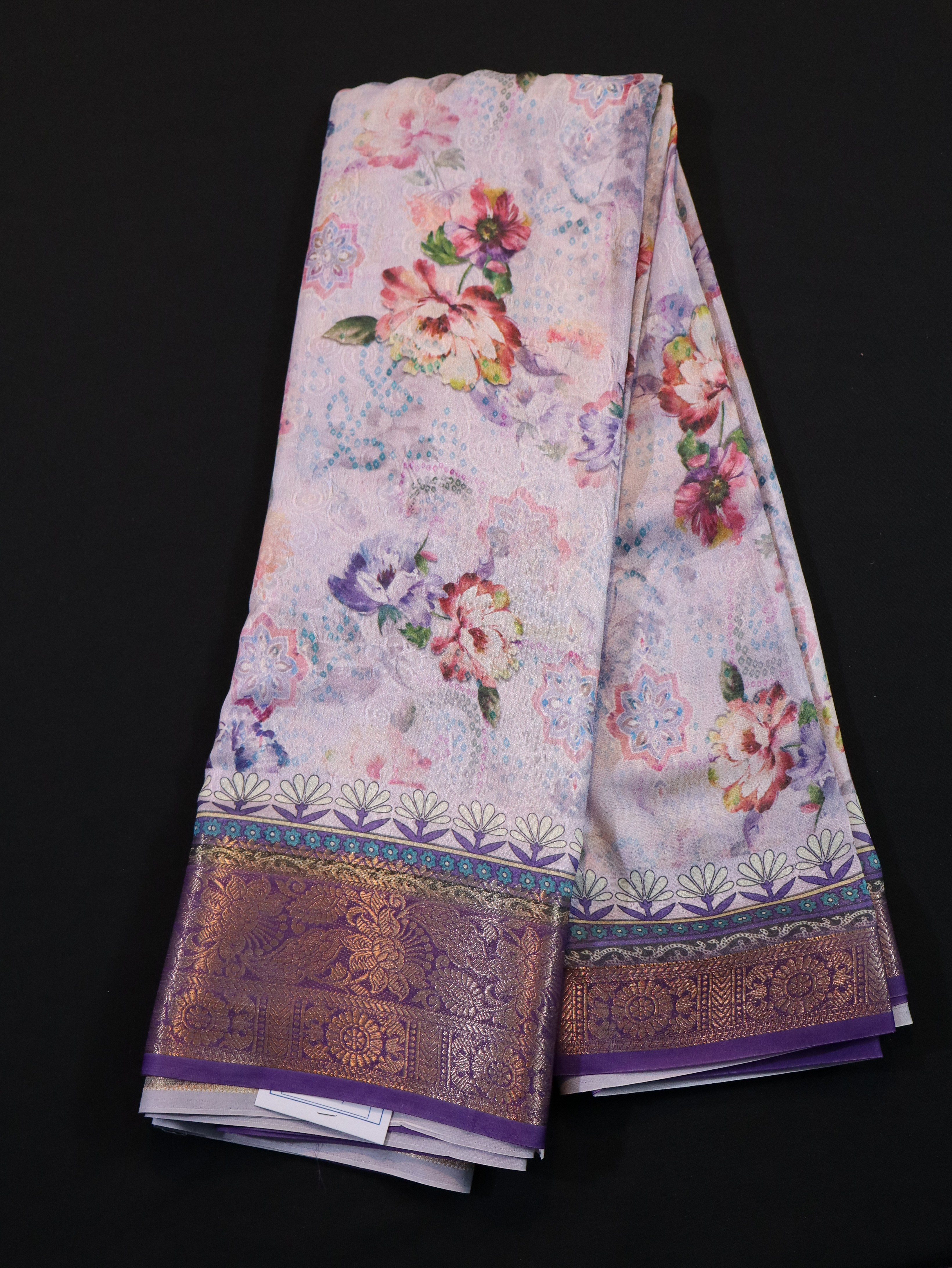 POCHAMPALLY IKAT SILK SAREE-MIST PINK