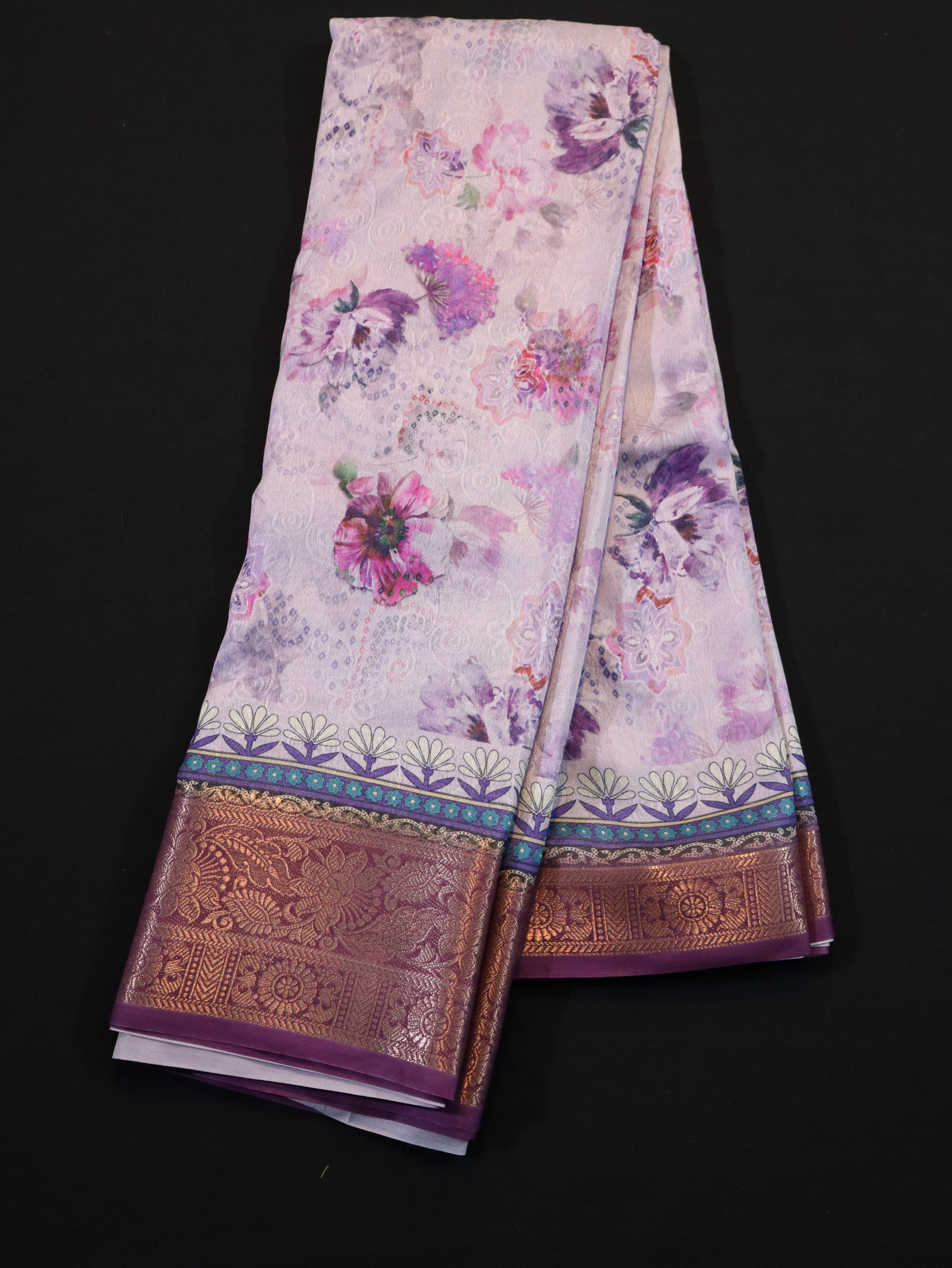 POCHAMPALLY IKAT SILK SAREE-PINK BLUE