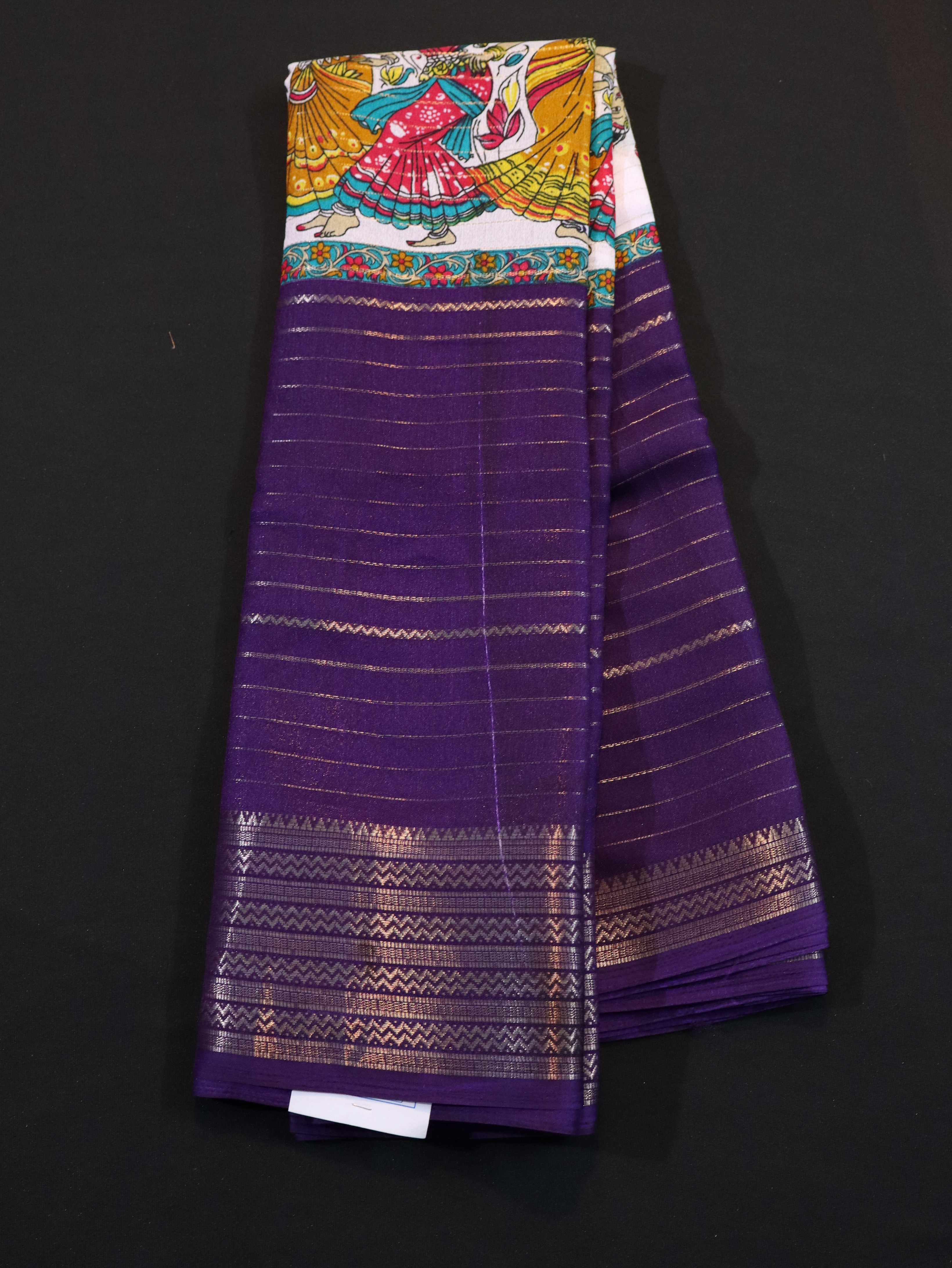 ART SILK CREPE WITH DIGITAL PRINT-VIOLET