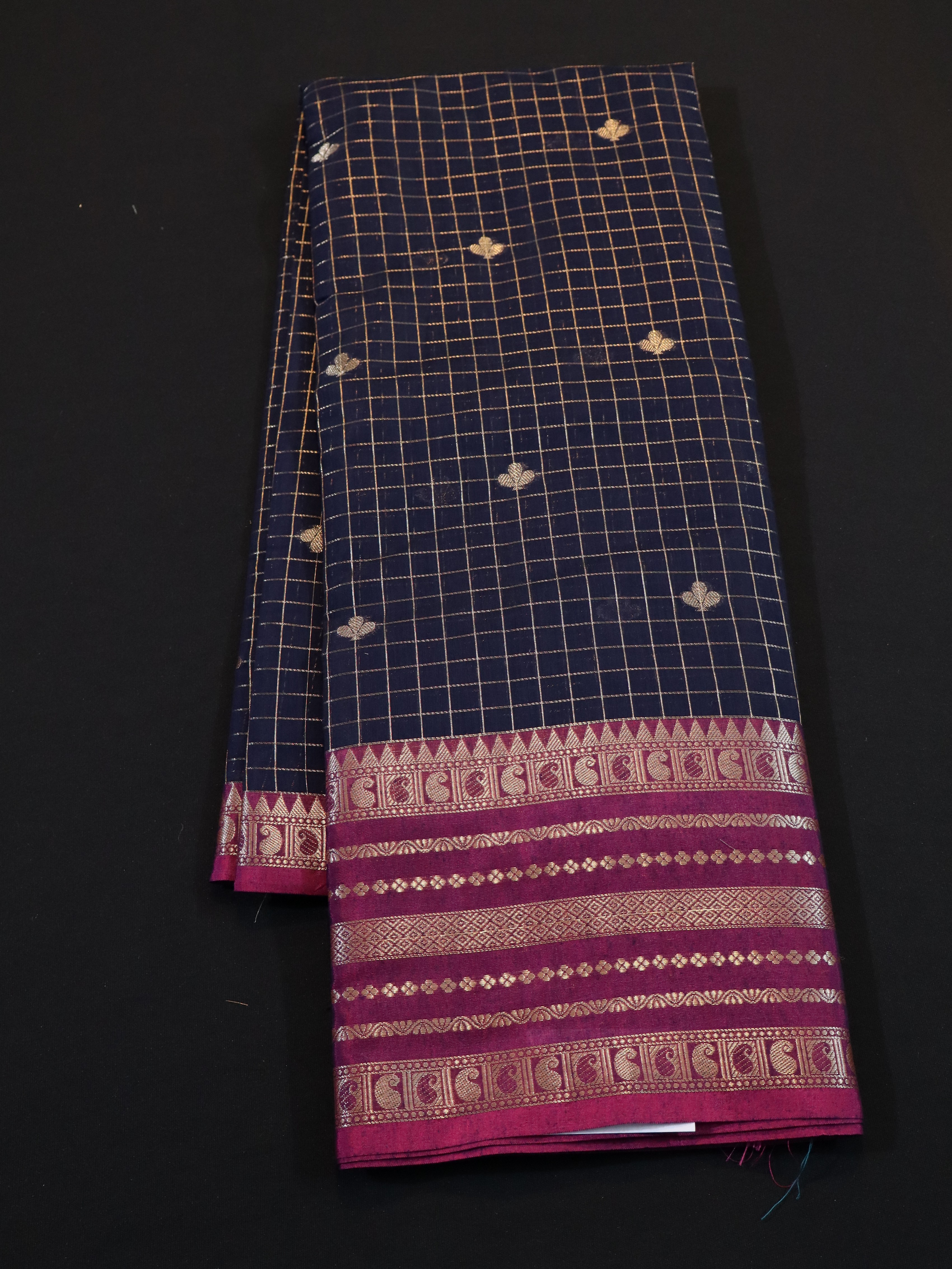 PURE COTTON CHECKED SAREES-2