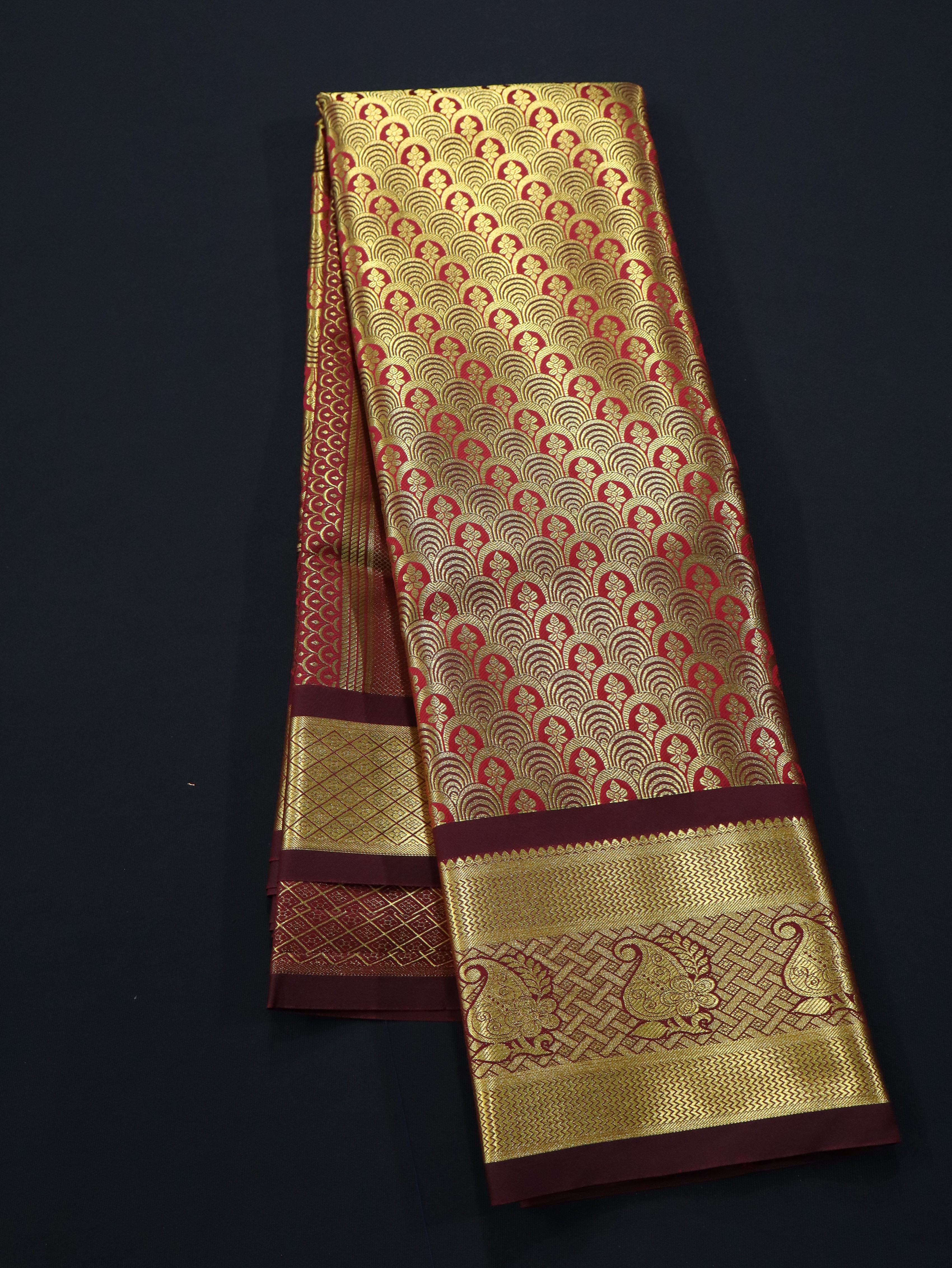 HANDLOOM BROCADE BRIDAL SAREES-5