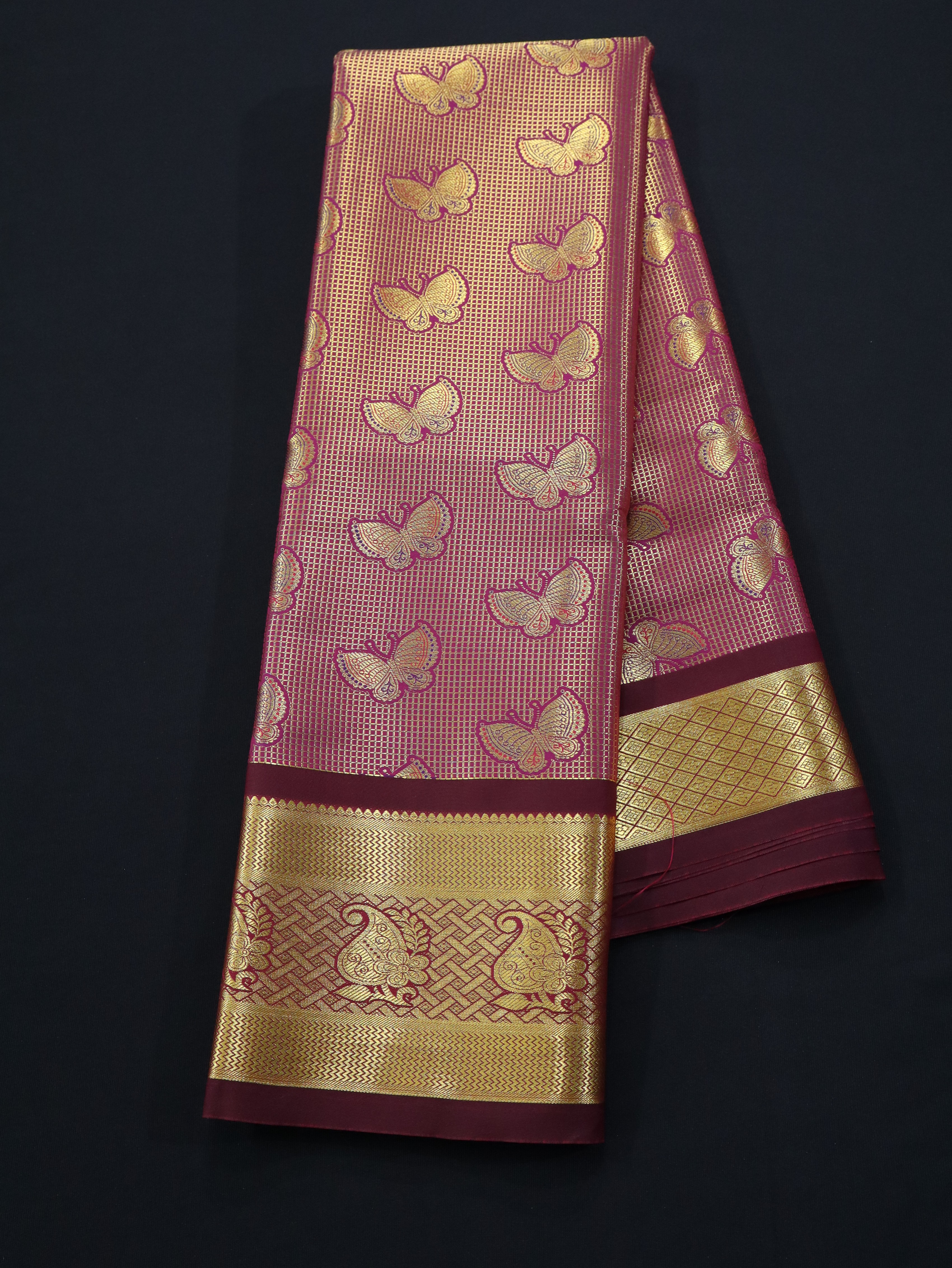 HANDLOOM BROCADE BRIDAL SAREES-7