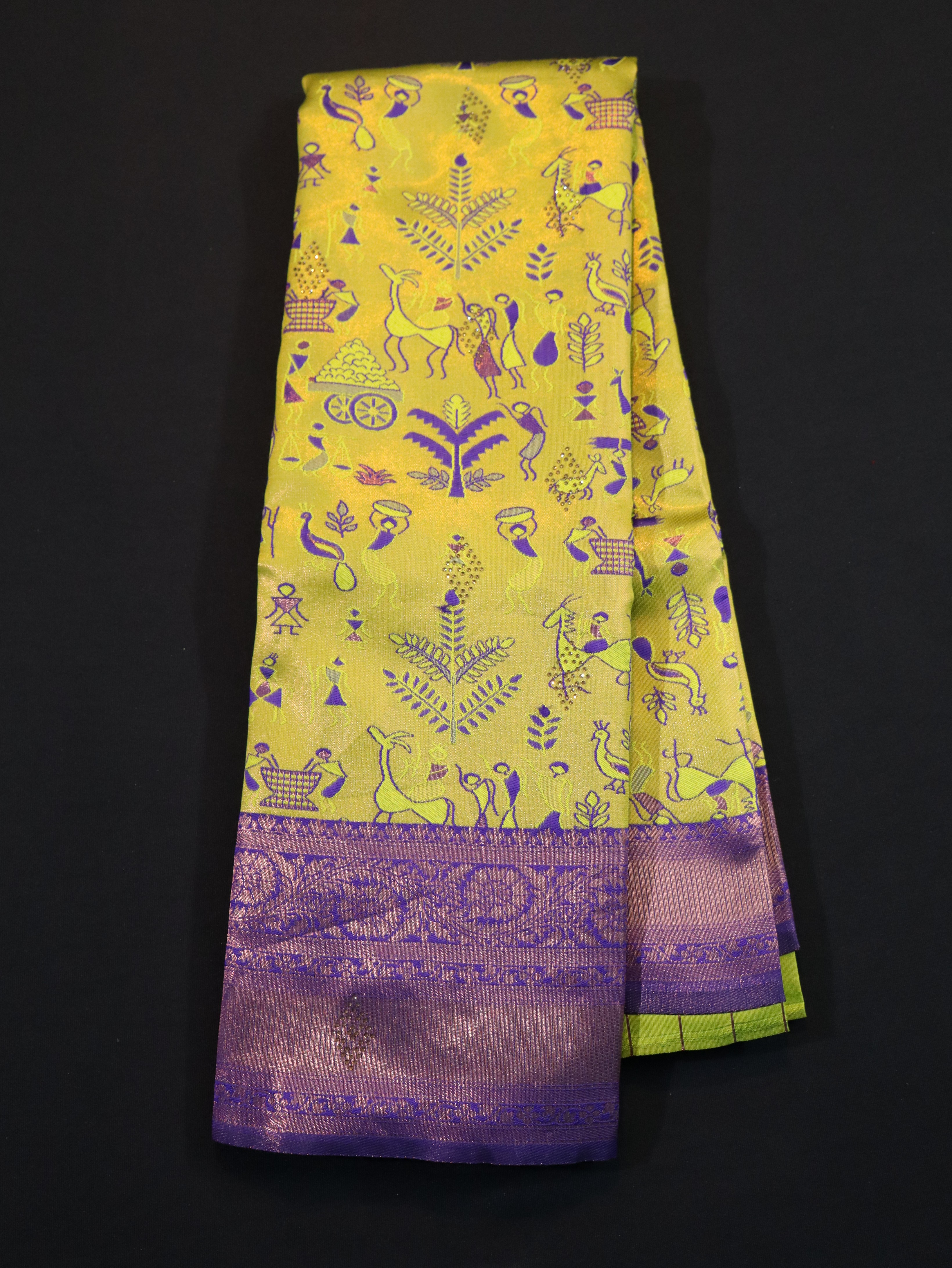 WEDDING WEAR JARI WORK SEMI SILK SAREES- VOL 4