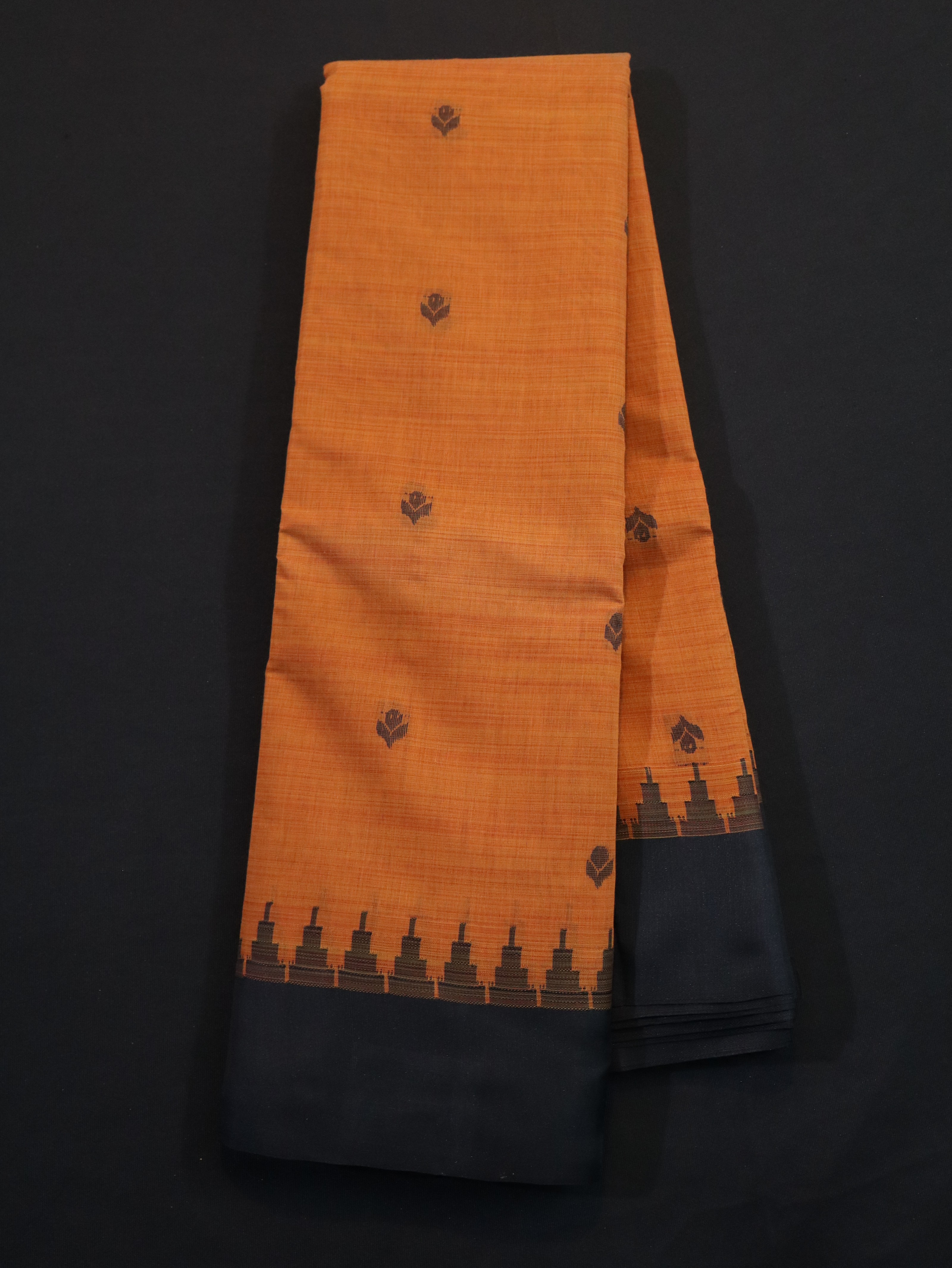 TEMPLE BORDER SEMI SILK SAREES-2