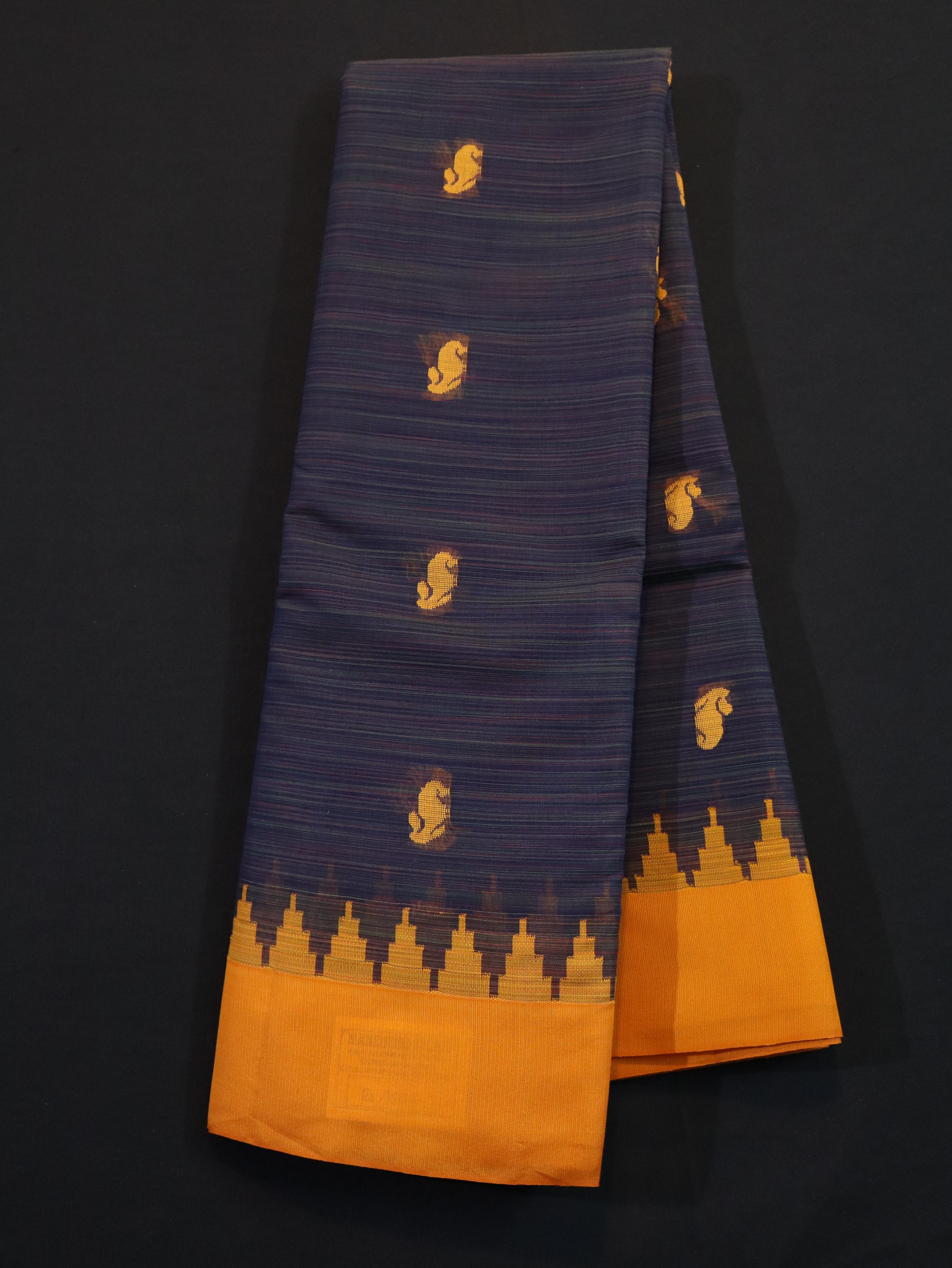 TEMPLE BORDER SEMI SILK SAREES-3