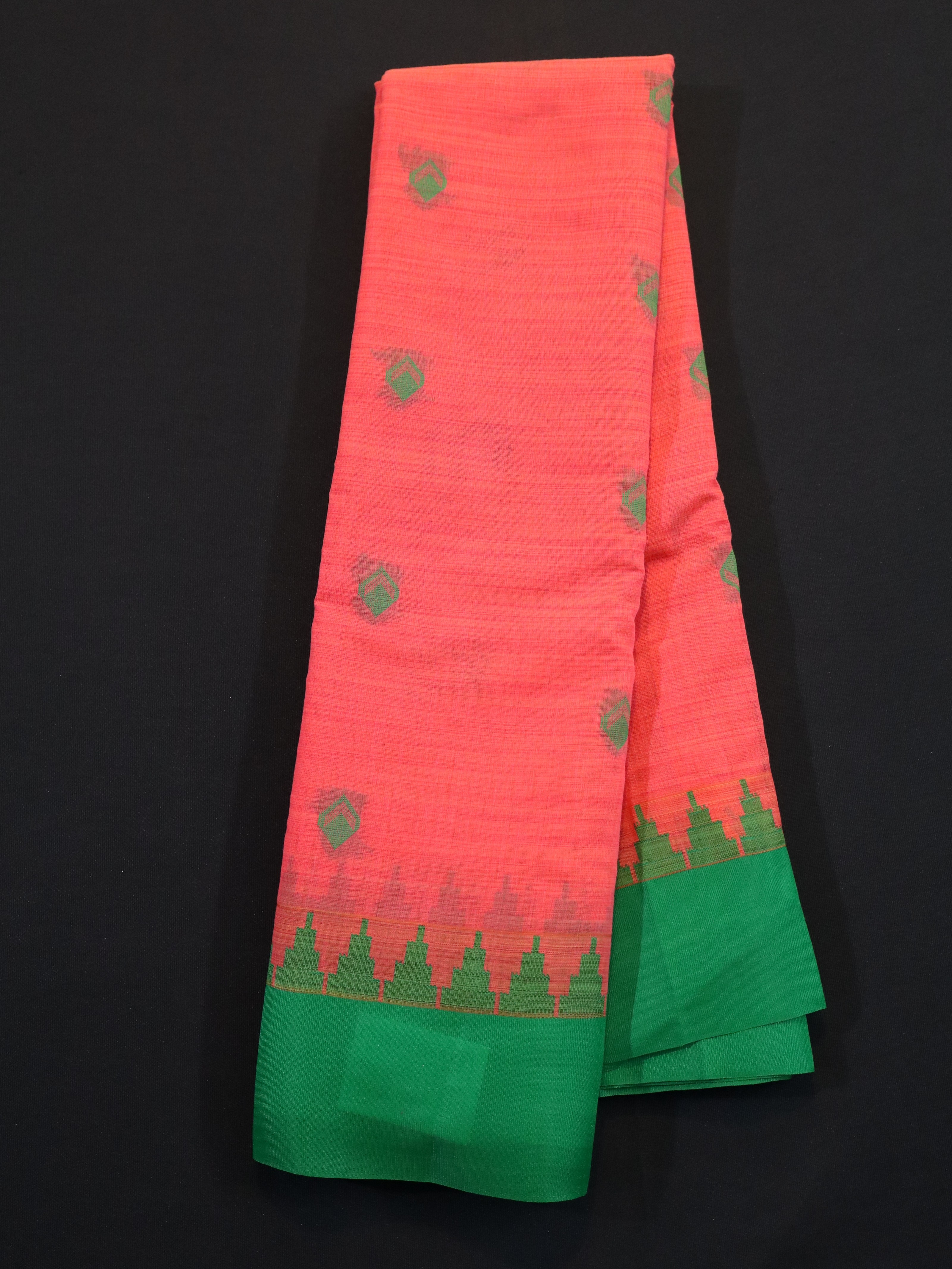 TEMPLE BORDER SEMI SILK SAREES-4