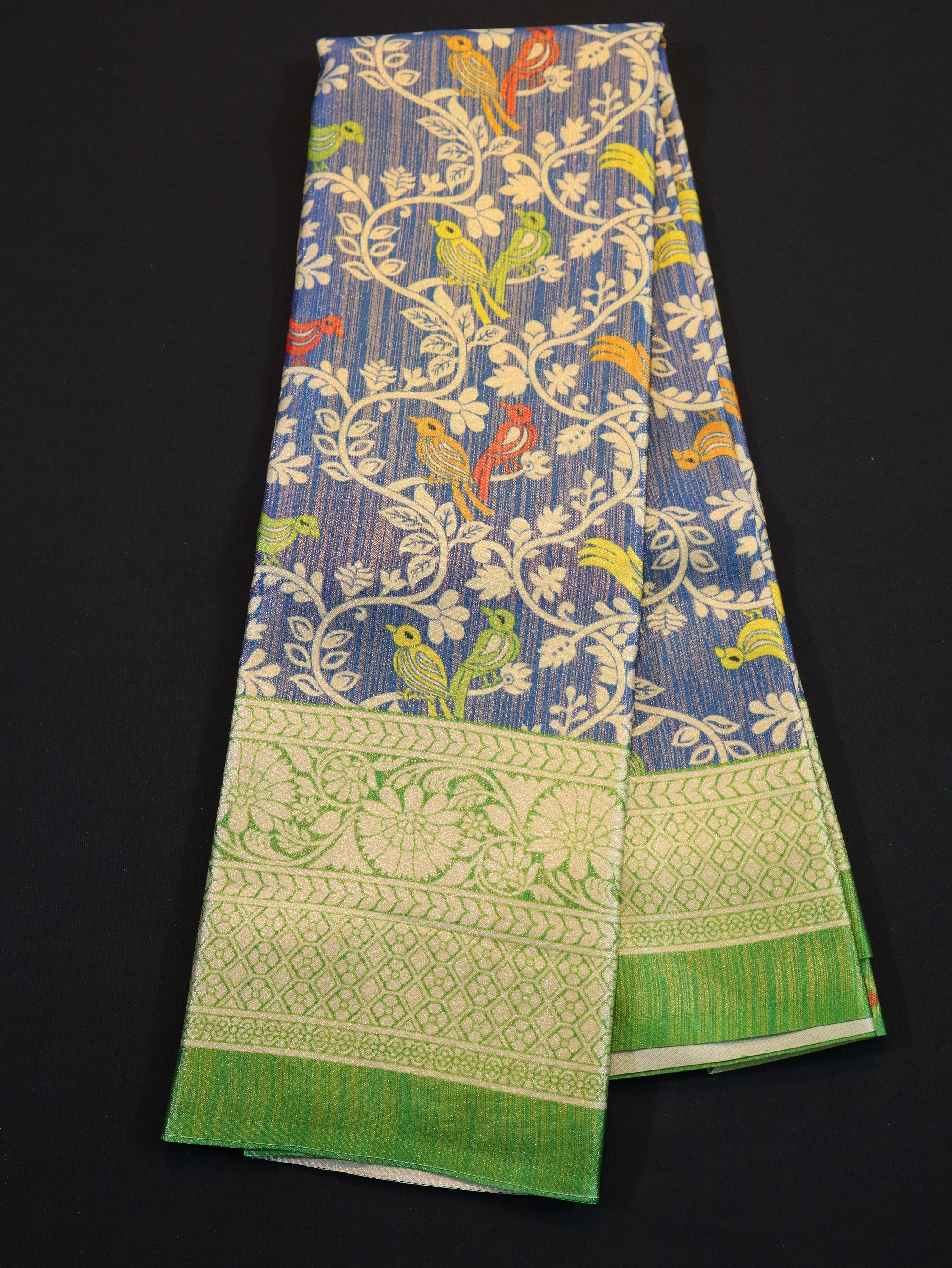 MYSORE SILK BLEND FANCY EMBOSS SAREES-1