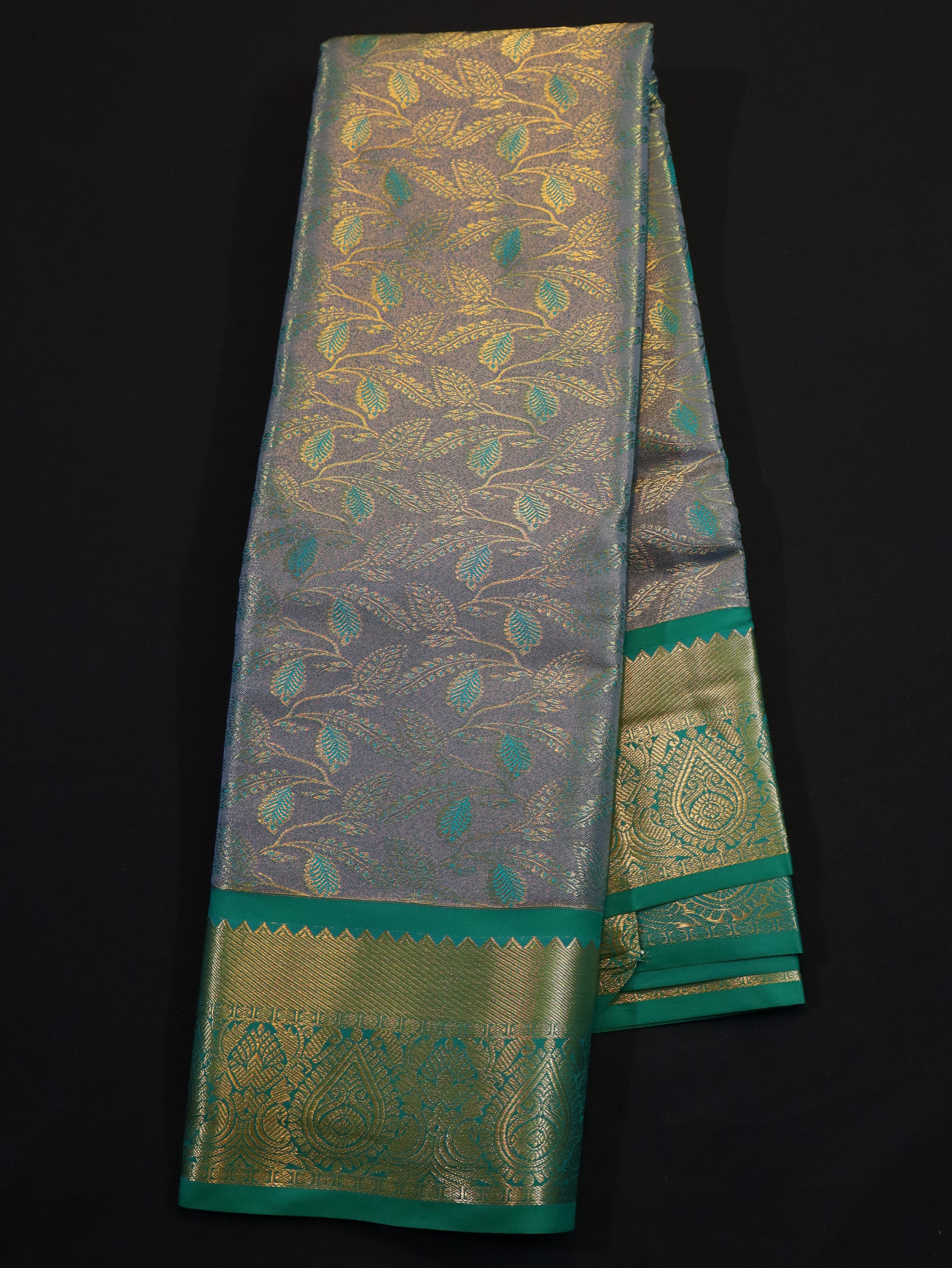 ZARI BORADE KORVAI SEMI SILK SAREES-1