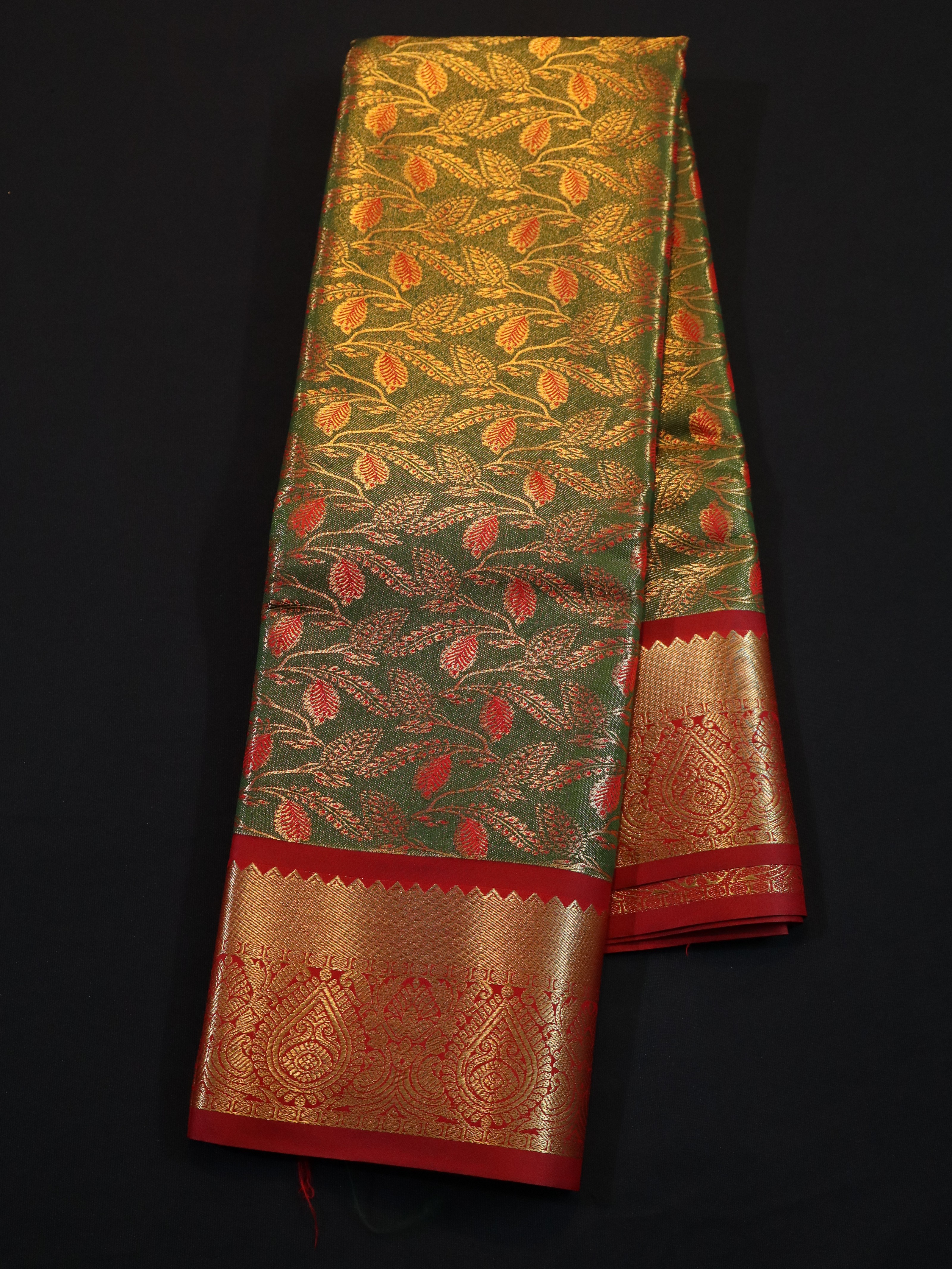 ZARI BORADE KORVAI SEMI SILK SAREES-2