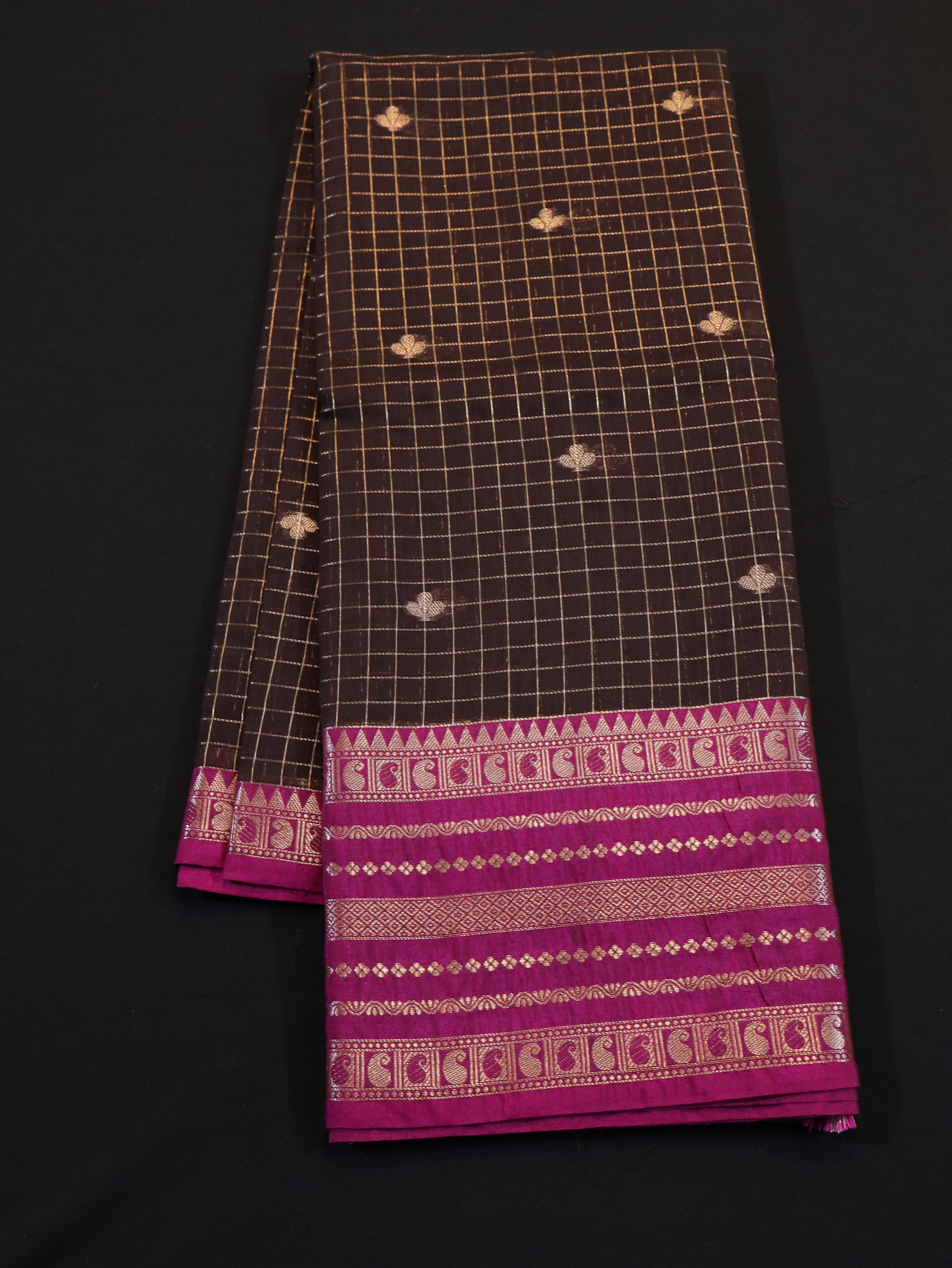 PURE COTTON CHECKED SAREES